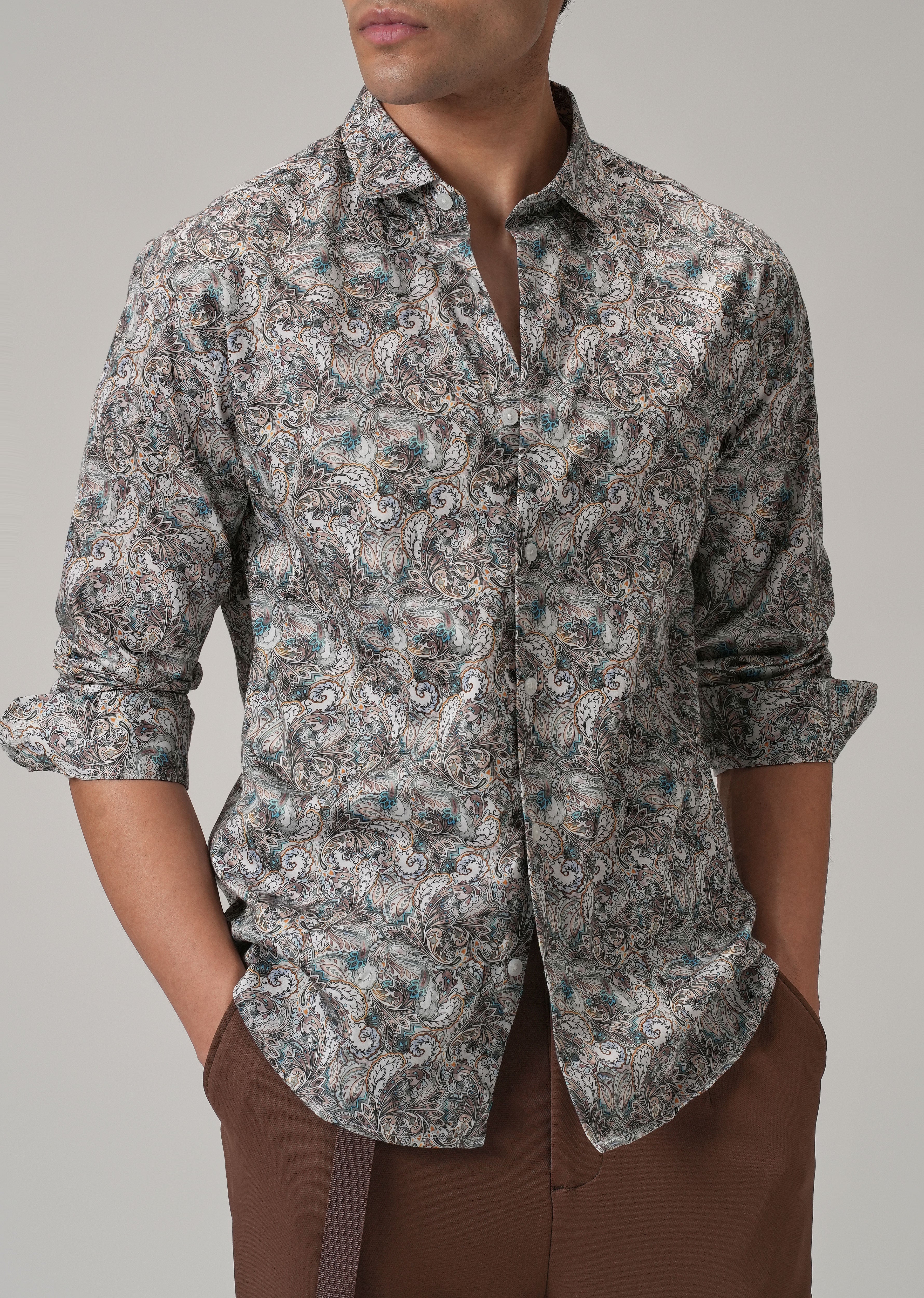 Modern Paisley Printed Shirt - Image 7