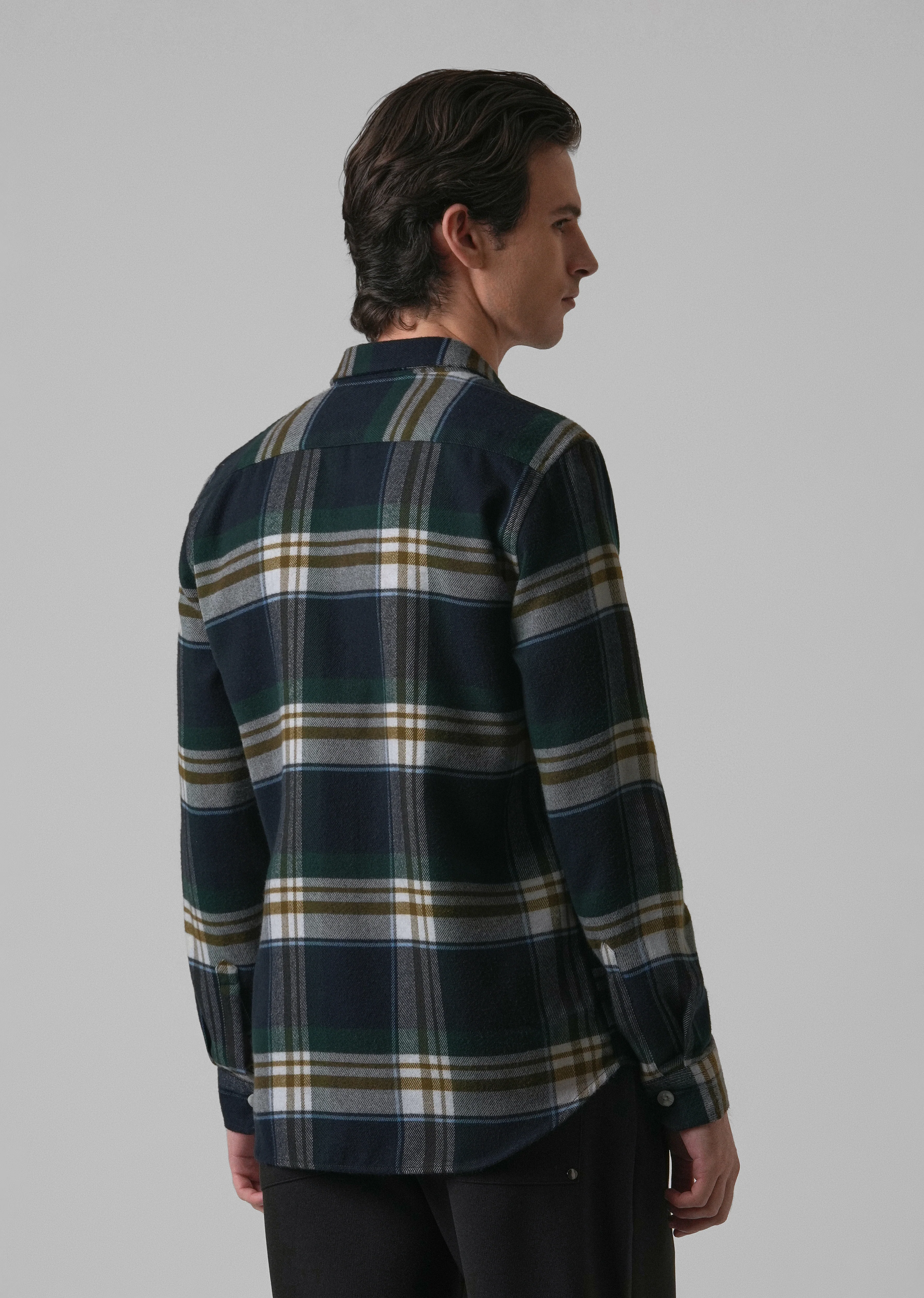 Modest Brushed Cotton Check Shirt - Image 2