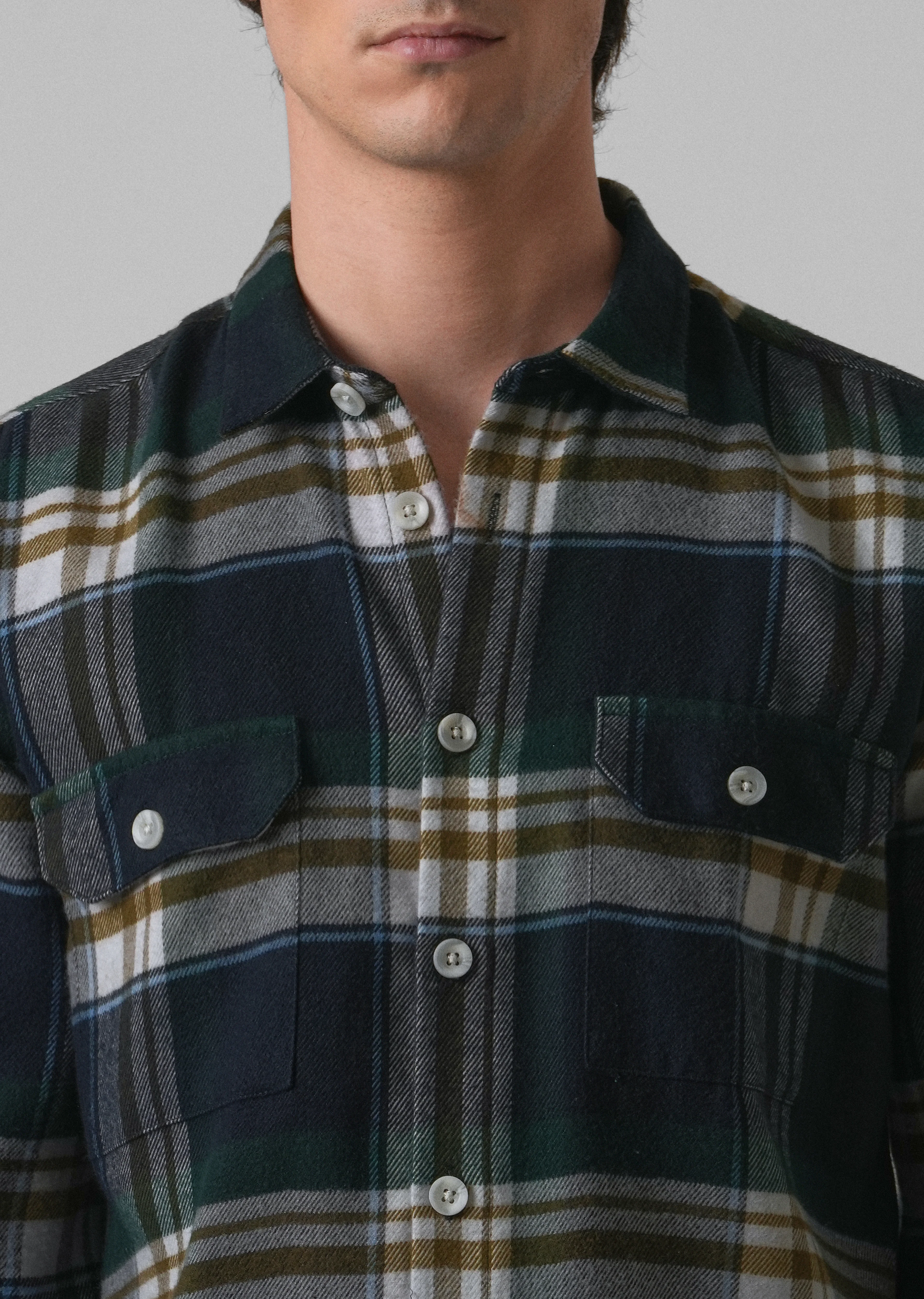 Modest Brushed Cotton Check Shirt - Image 5