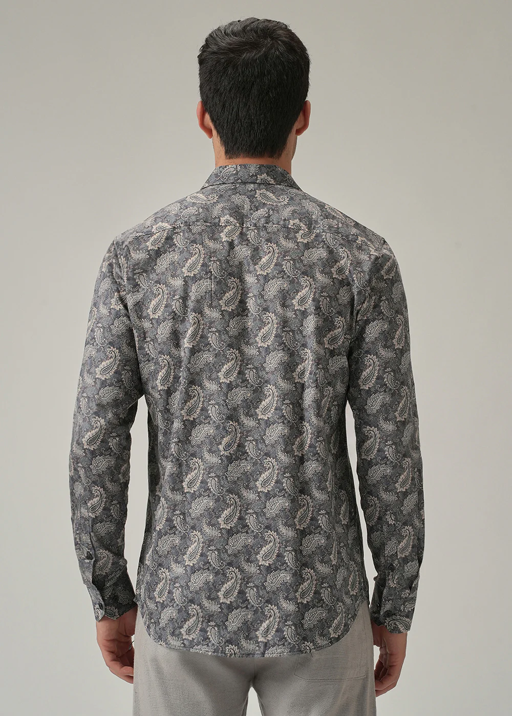 Monochrome Paisley Print Shirt - Image 2