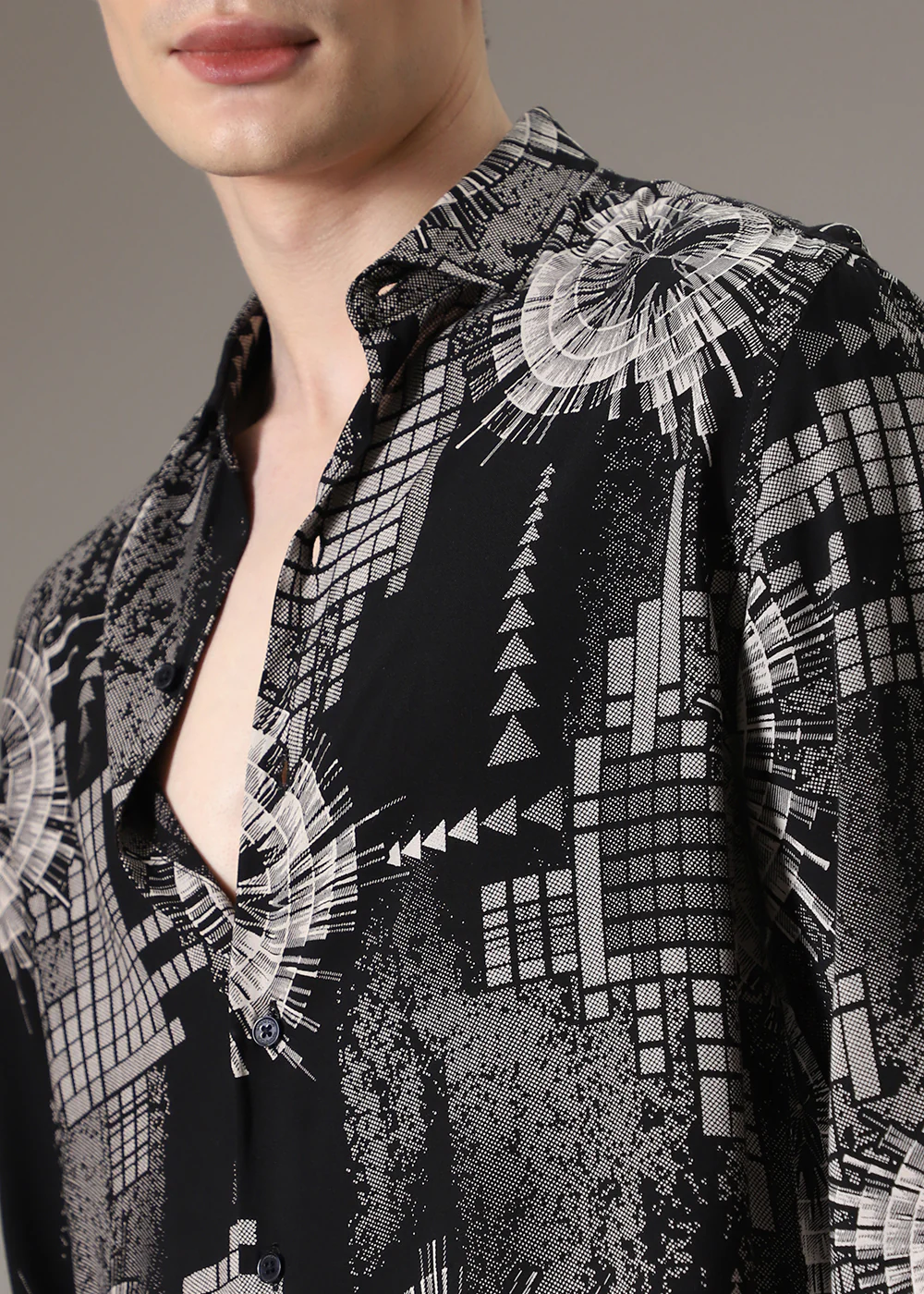 Monochrome Prism Feather Shirt - Image 2
