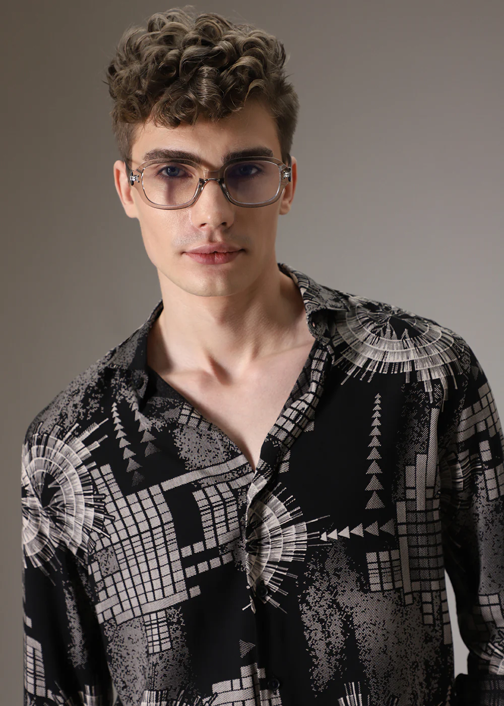 Monochrome Prism Feather Shirt - Image 8