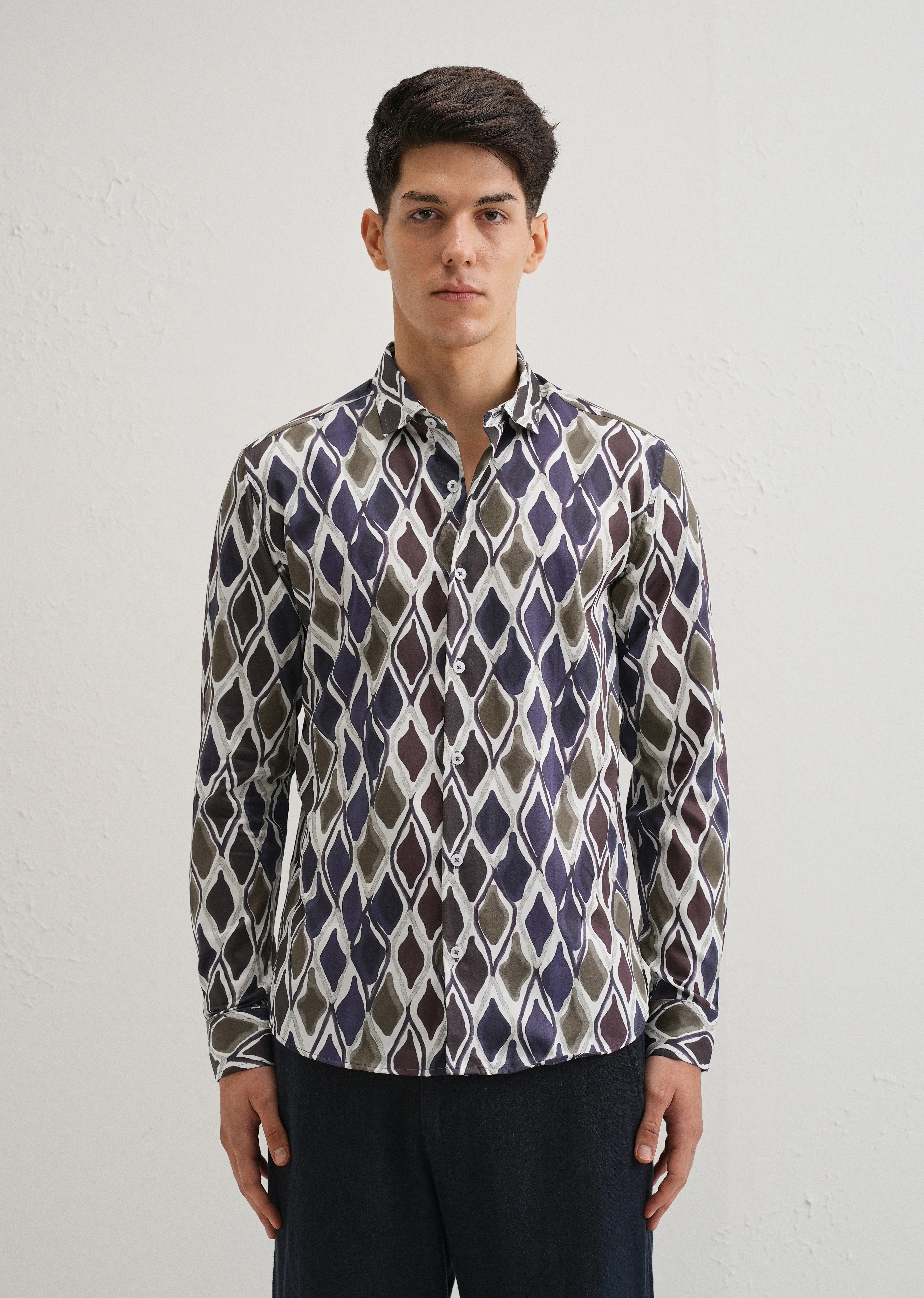 Moroccan Mosaic Printed Shirt - Image 3