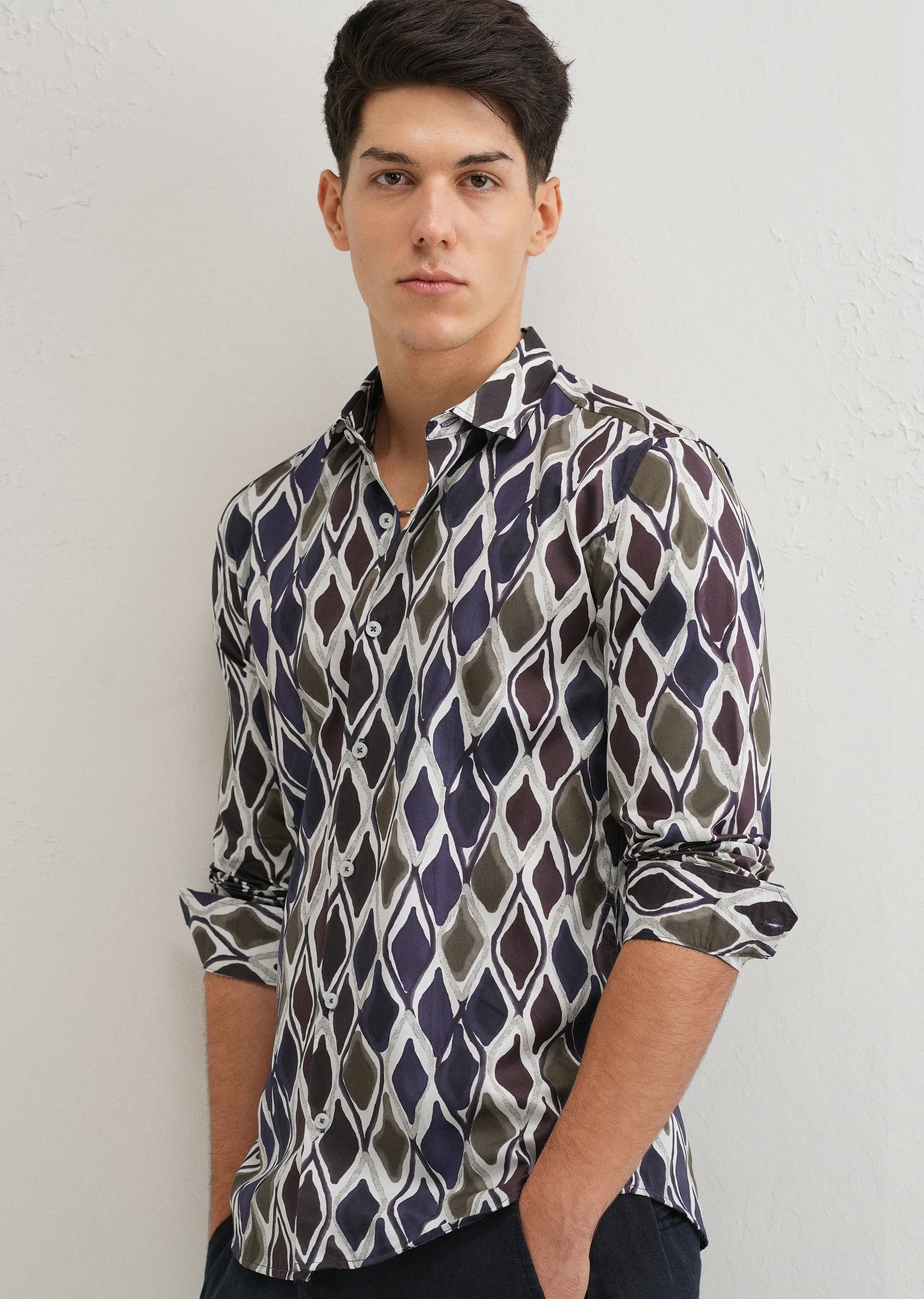 Moroccan Mosaic Printed Shirt - Image 7
