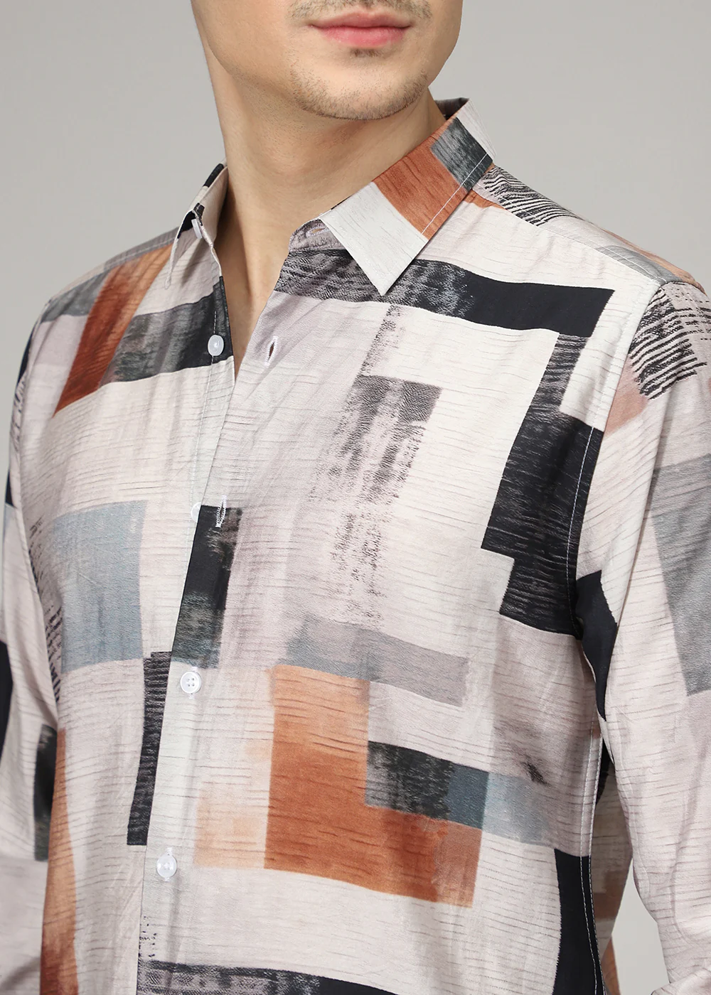 Multi Abstract Print Shirt - Image 2