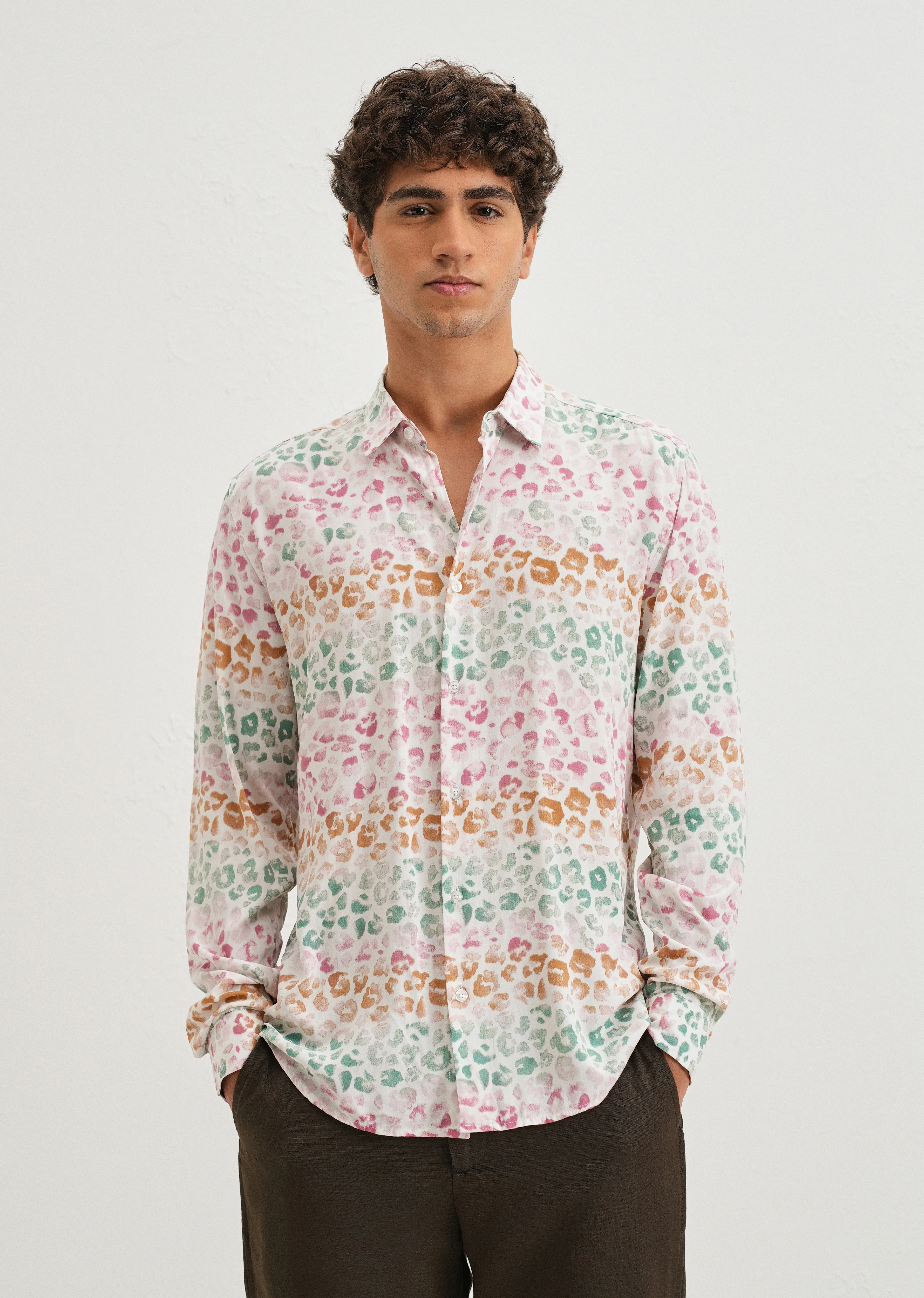 Multi coloured Panthera Print Full sleeve shirt - Image 3