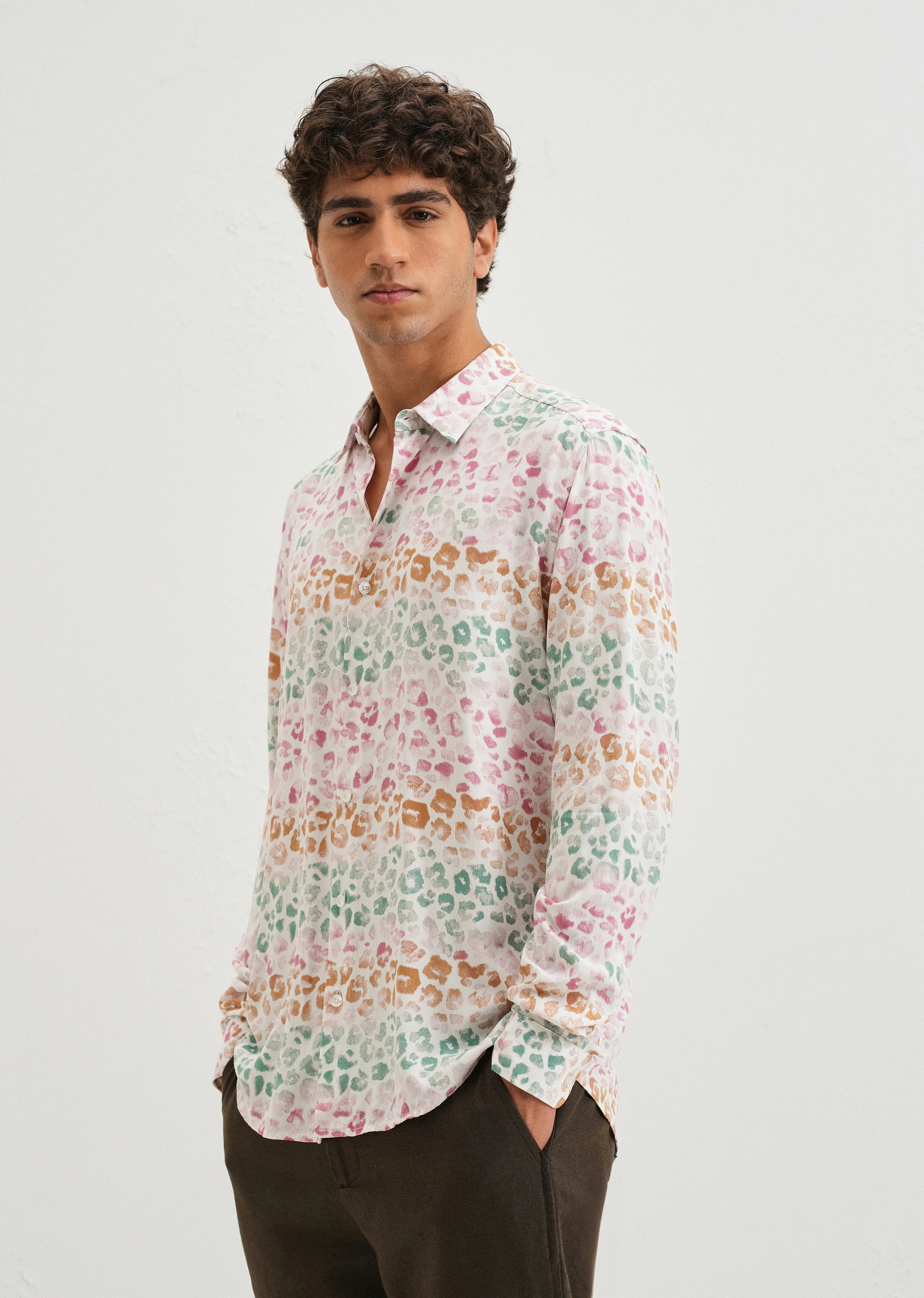 Multi coloured Panthera Print Full sleeve shirt - Image 4