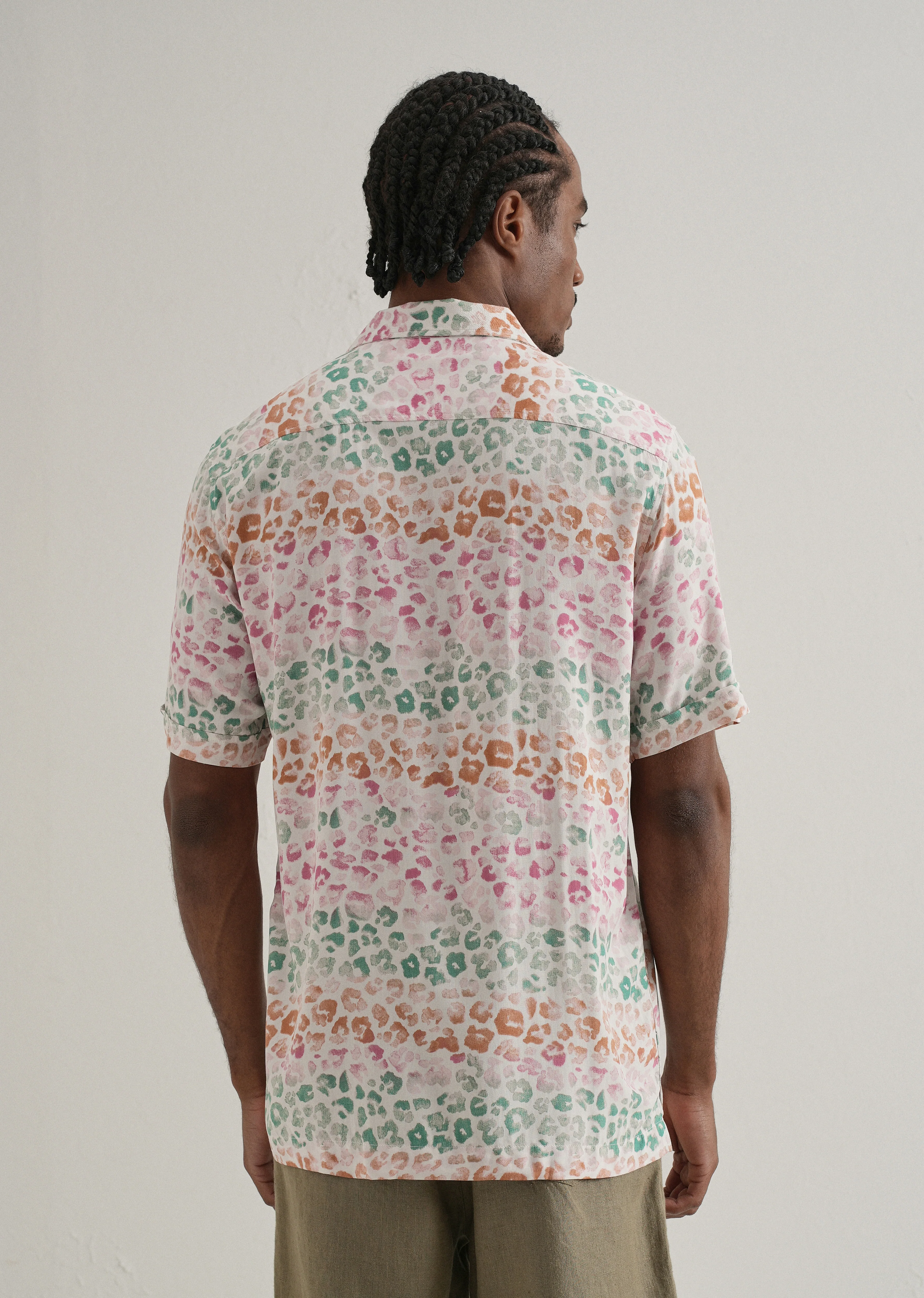 Multi coloured Panthera Print Half sleeve shirt - Image 2