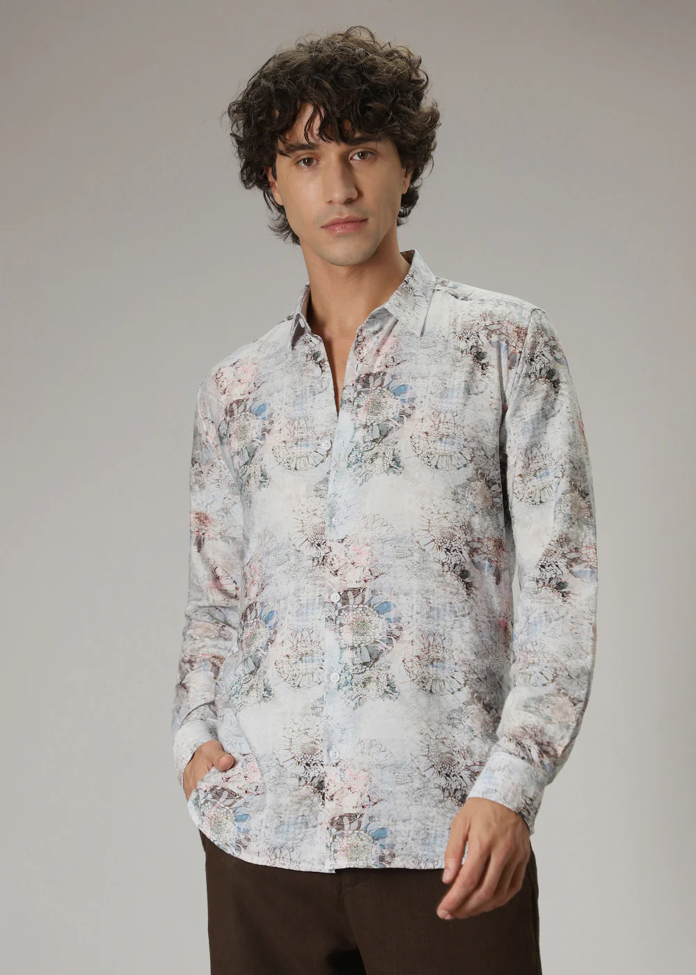 Multi Floral Print Shirt - Image 3