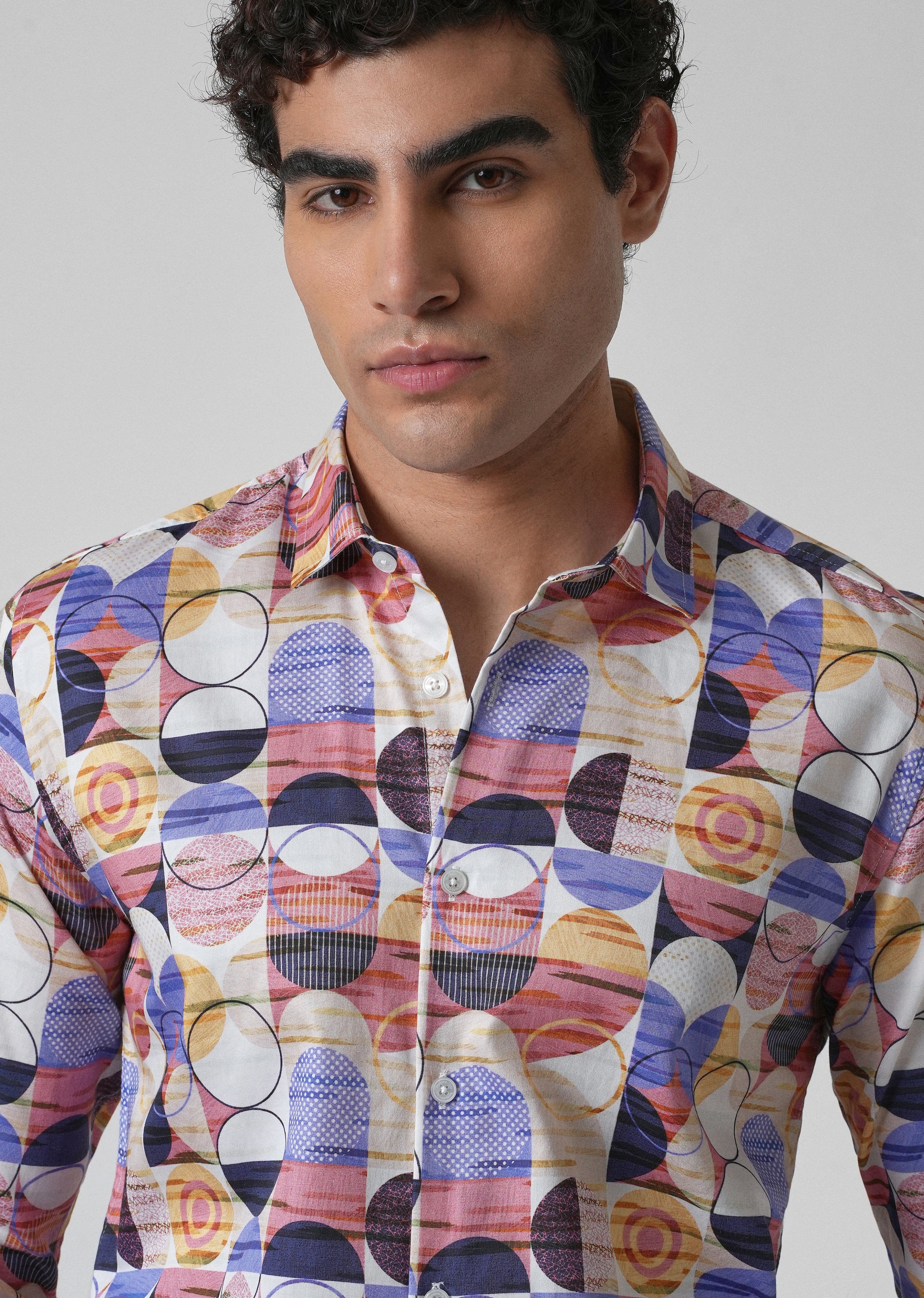 Multi Geometric Print Shirt - Image 6