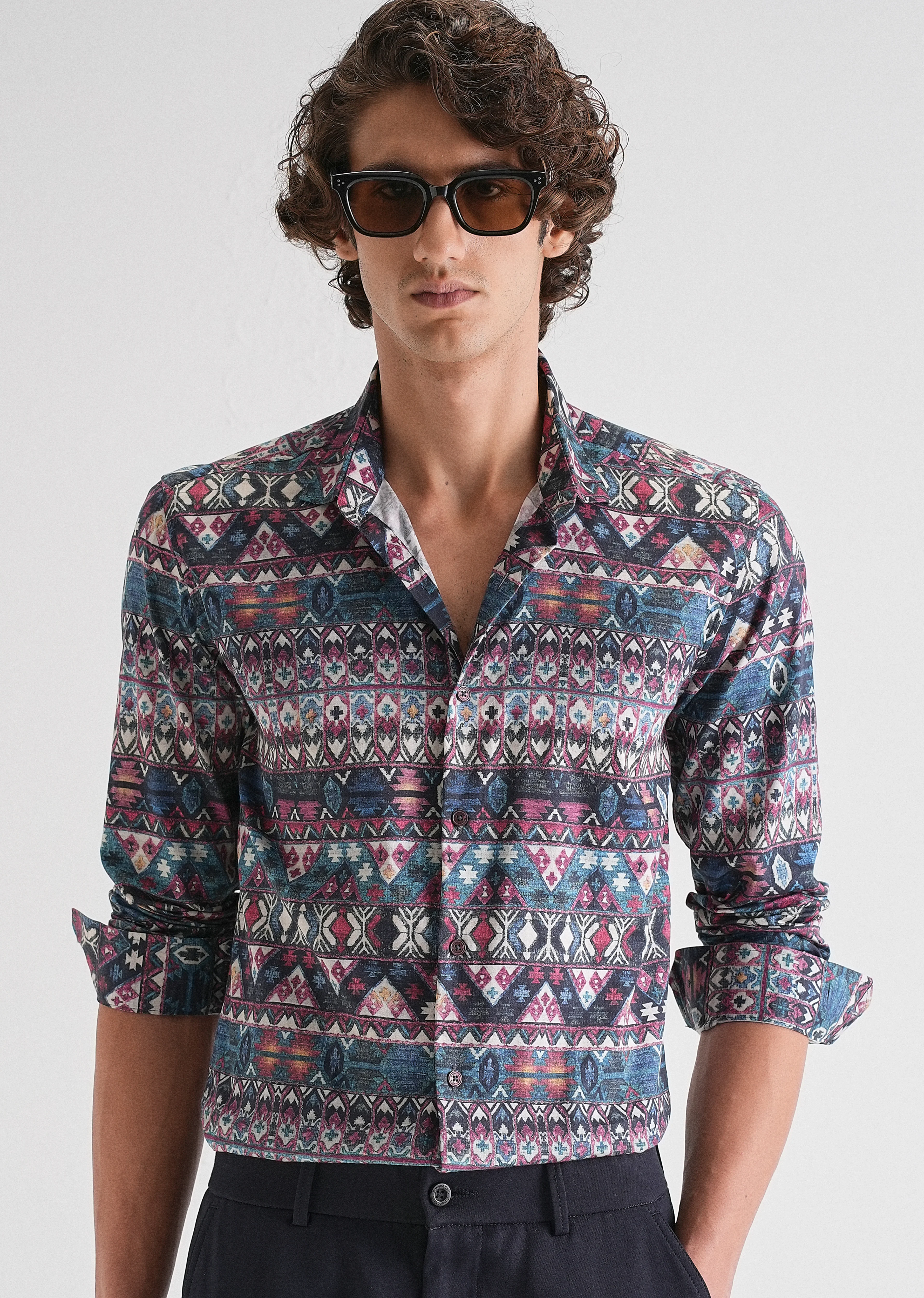 Multi Printed Full-Sleeves Shirt