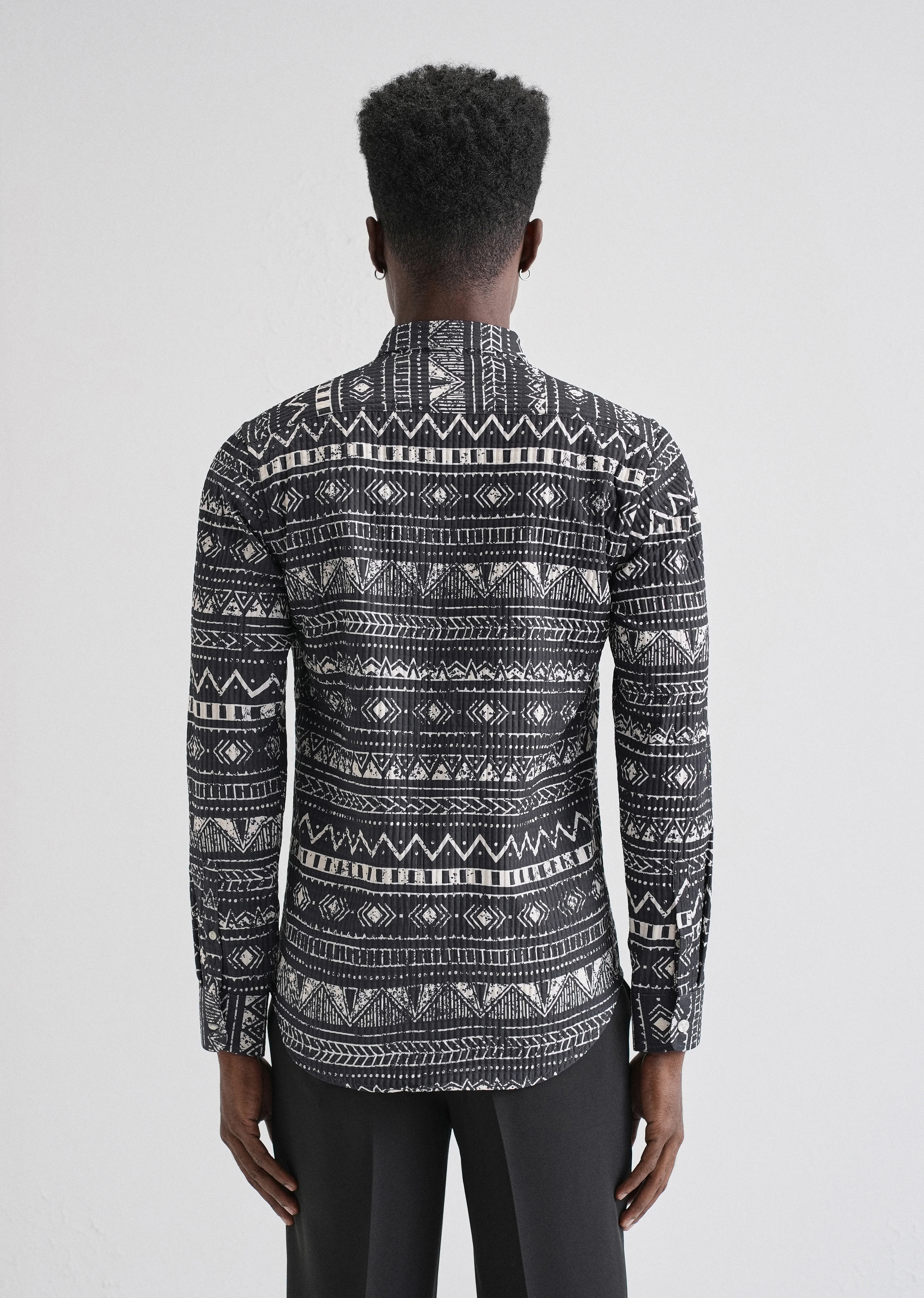 Mystic Maze Black Puff  Shirt - Image 2
