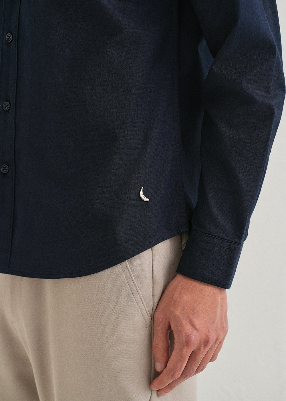 Navy Blue Contrast Placket Shirt - Image 6