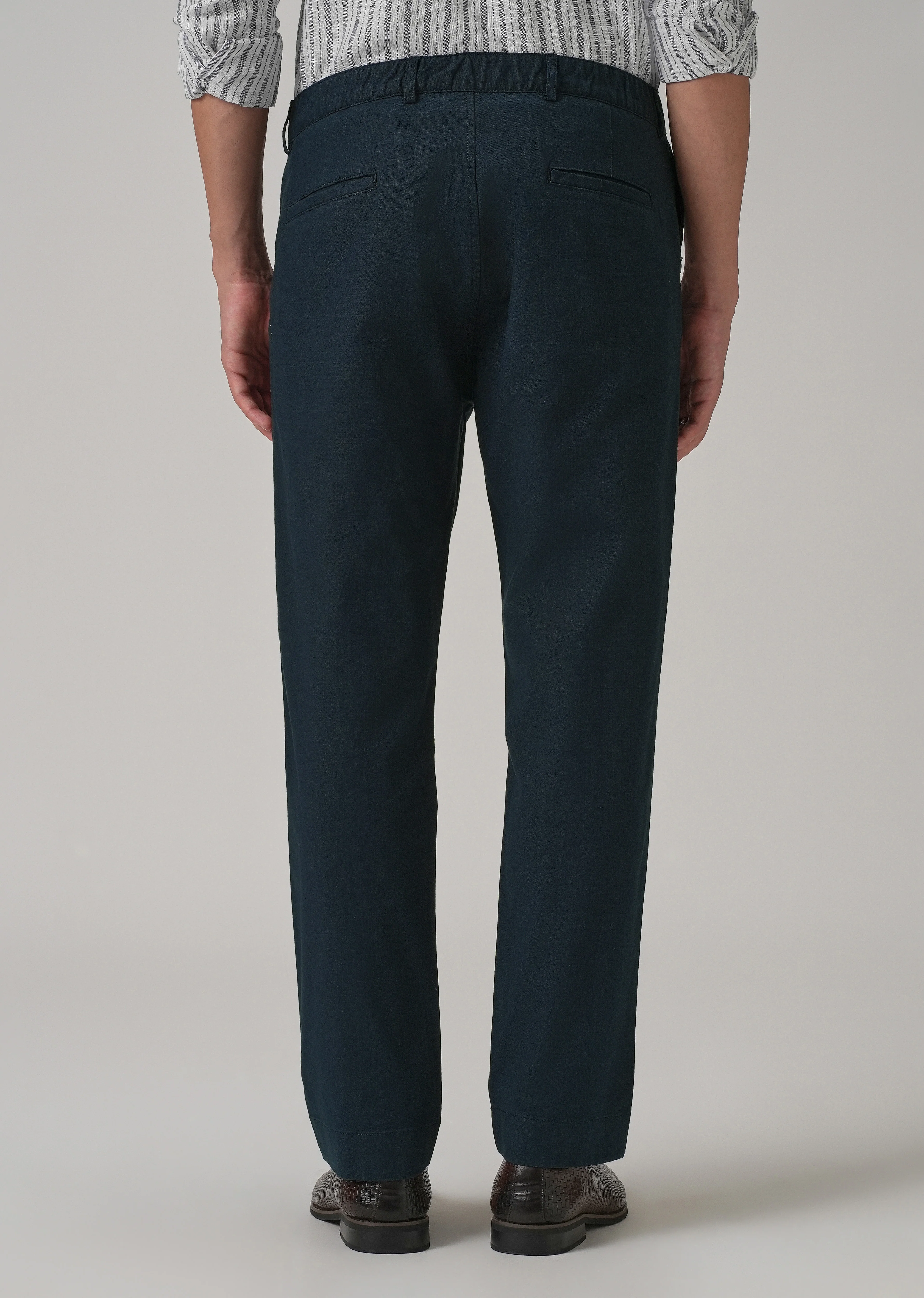 Navy Blue Cotton Trouser - Image 2