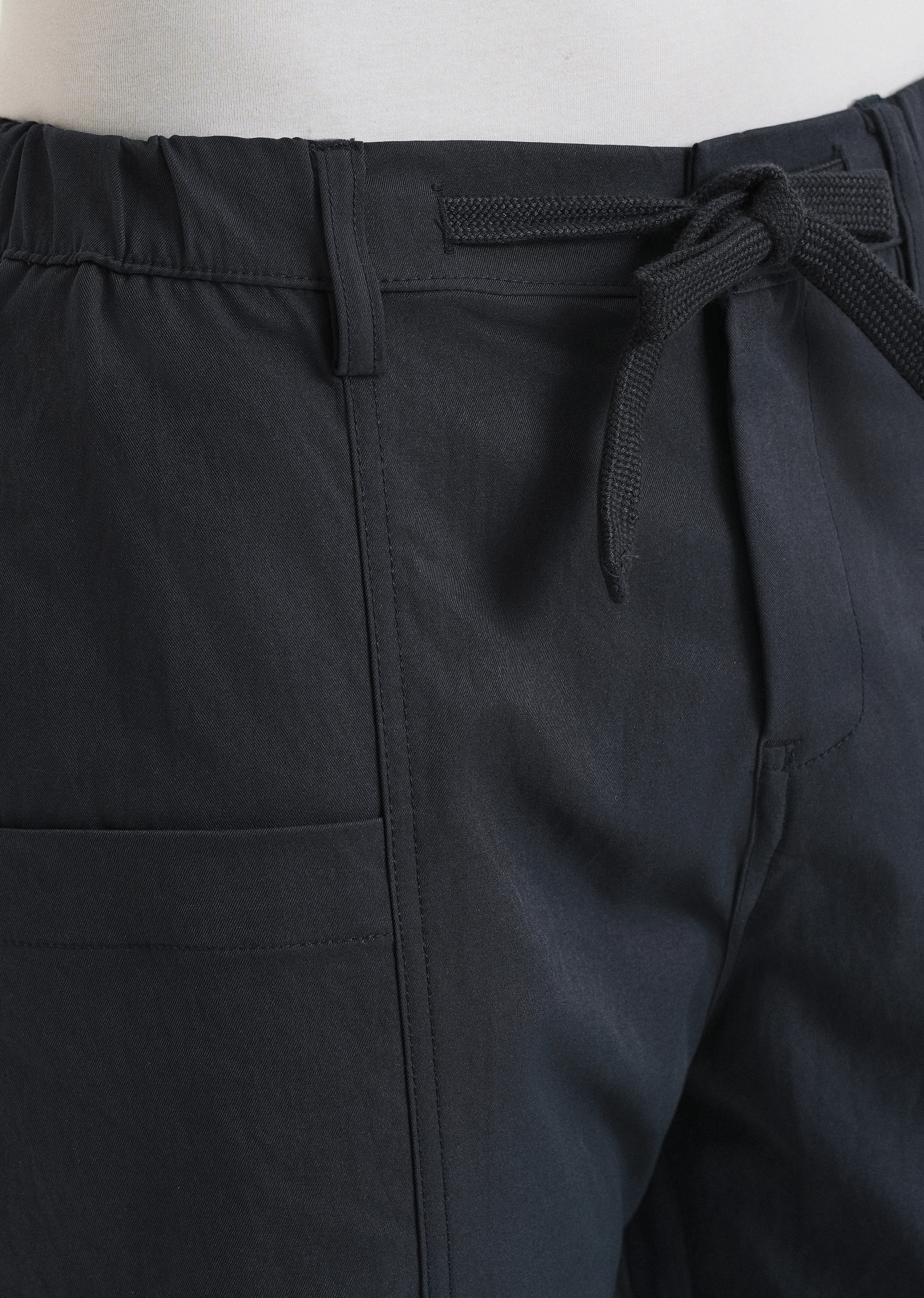 Navy Blue Drawstring Panel Cargo Pant - Image 5