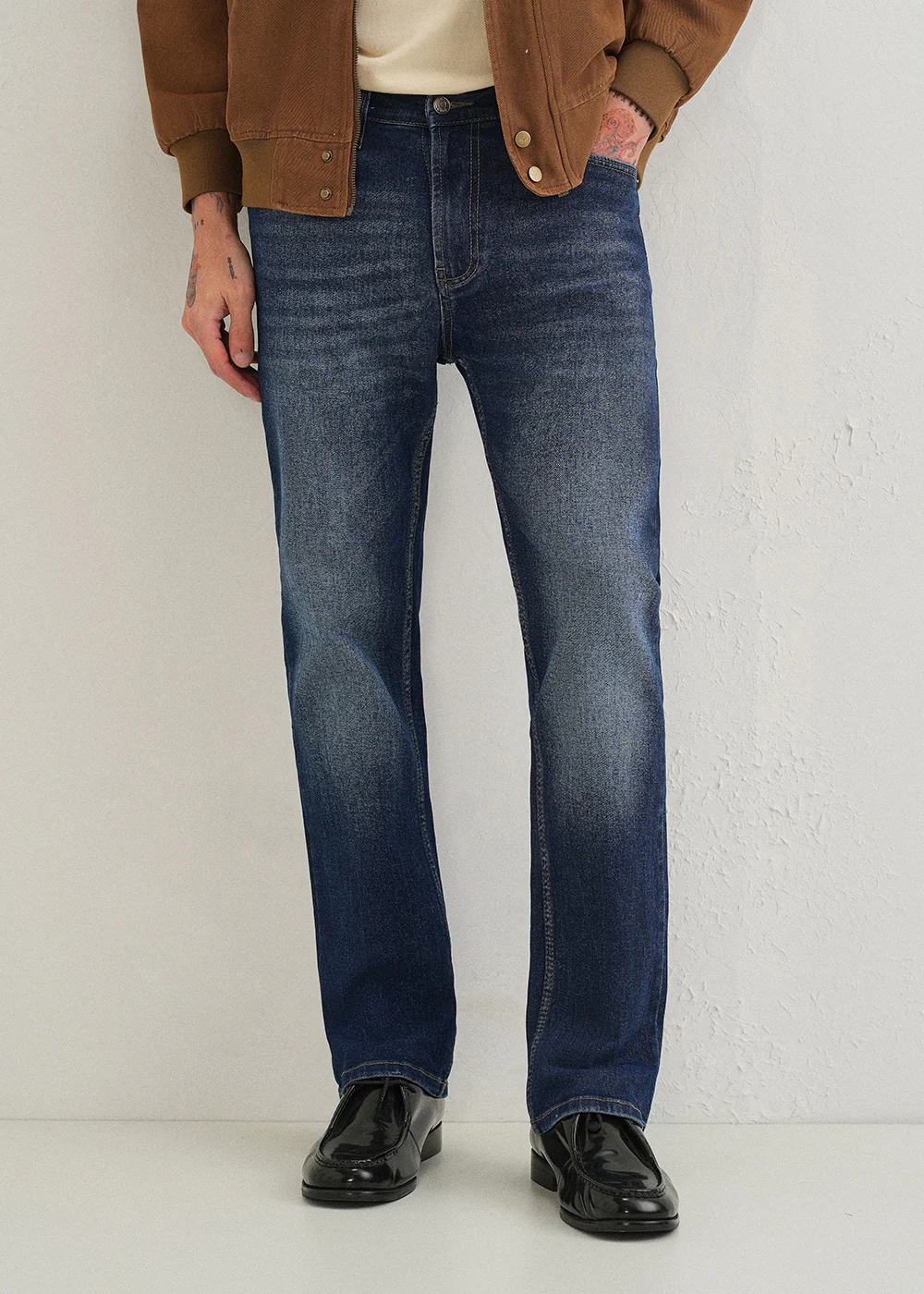 Navy Blue Straight Fit Denim - Image 7