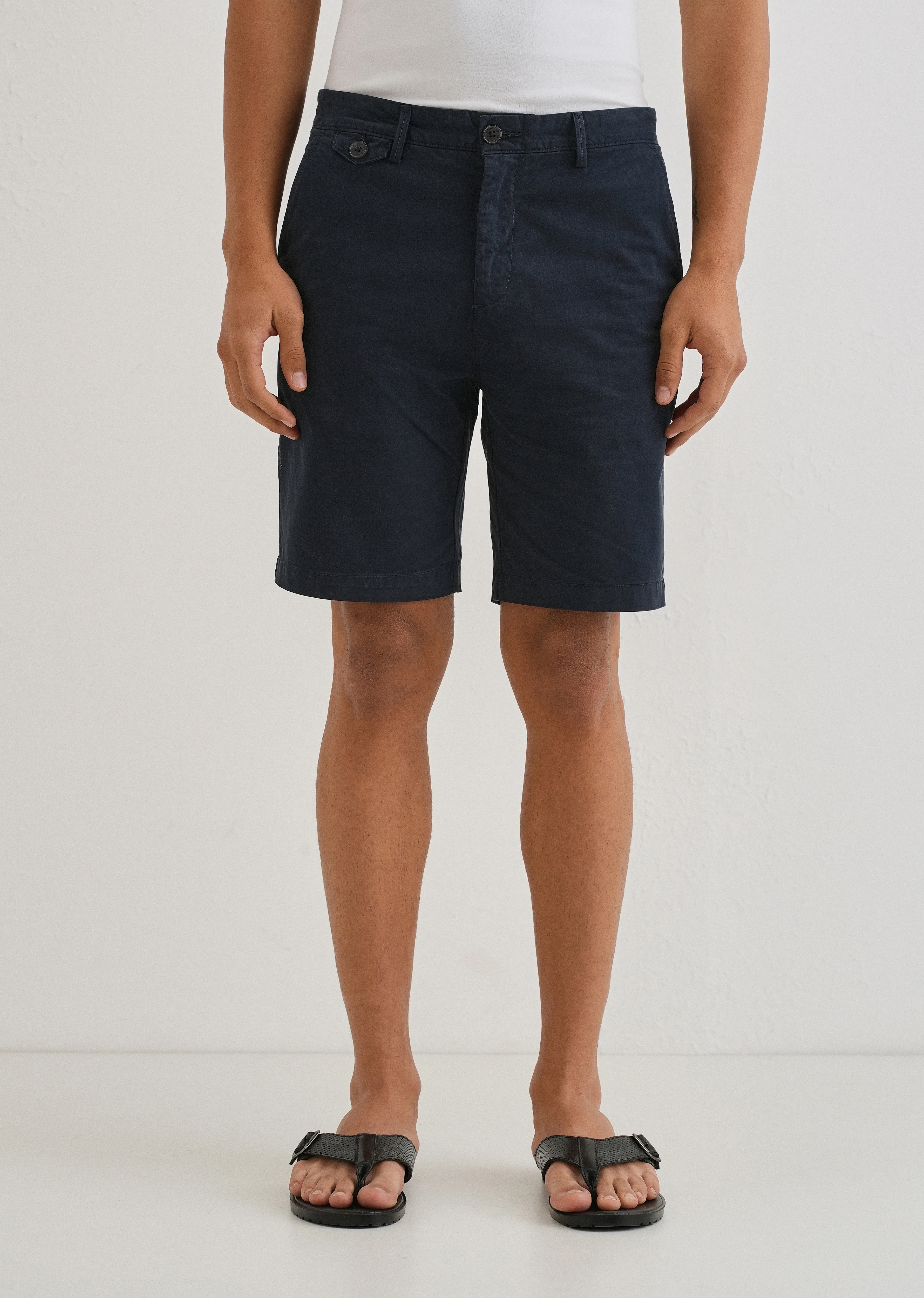 Night Blue Cotton Shorts - Image 3