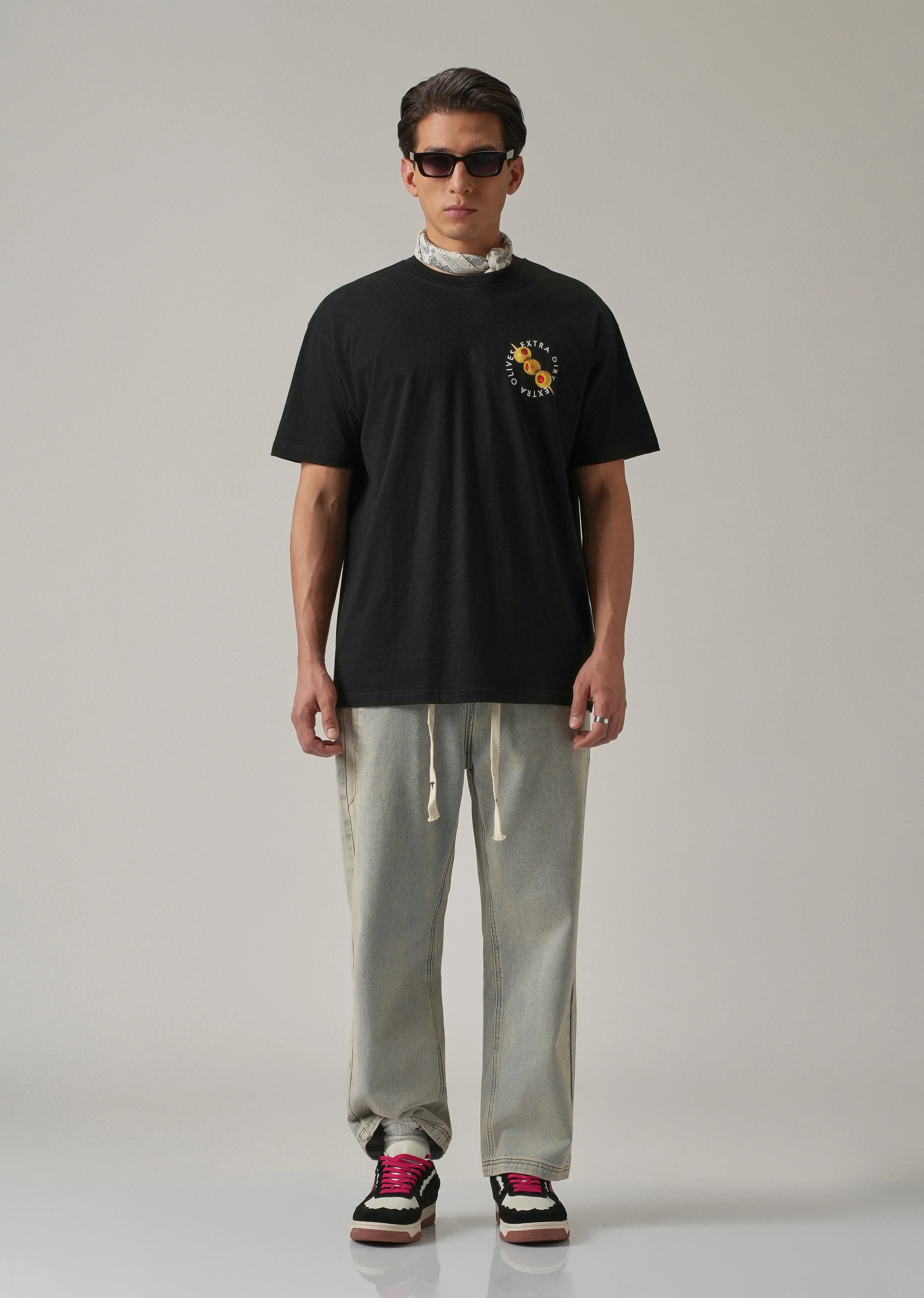 Noir Black Back Print Oversized T-shirt - Image 6