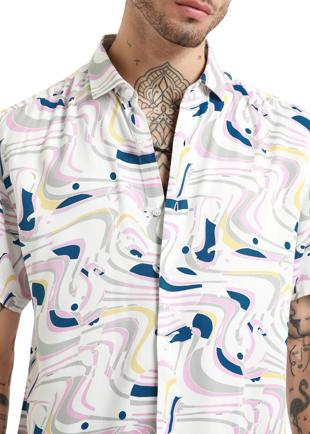 Ocean coast print half sleeve shirt - Image 2