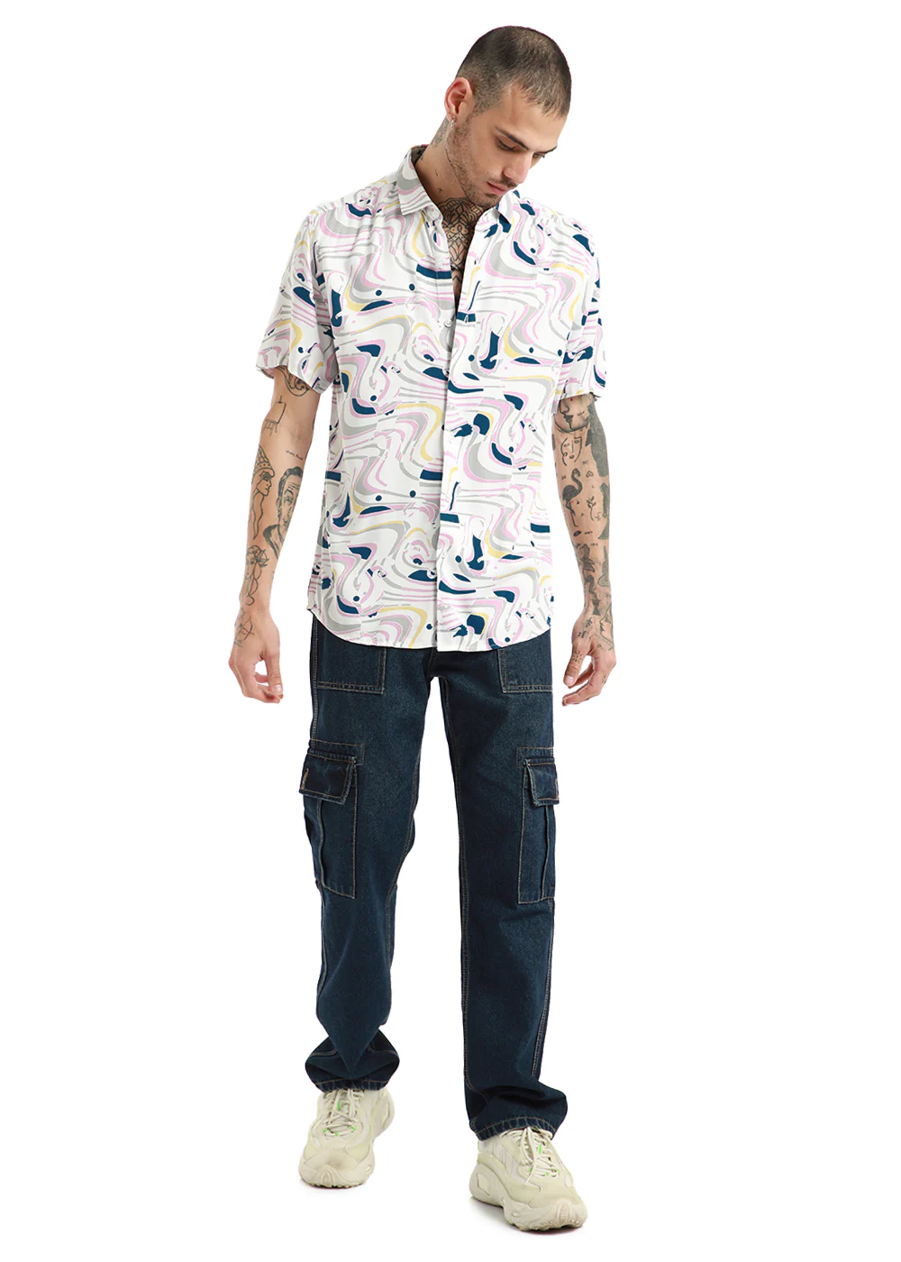 Ocean coast print half sleeve shirt - Image 6