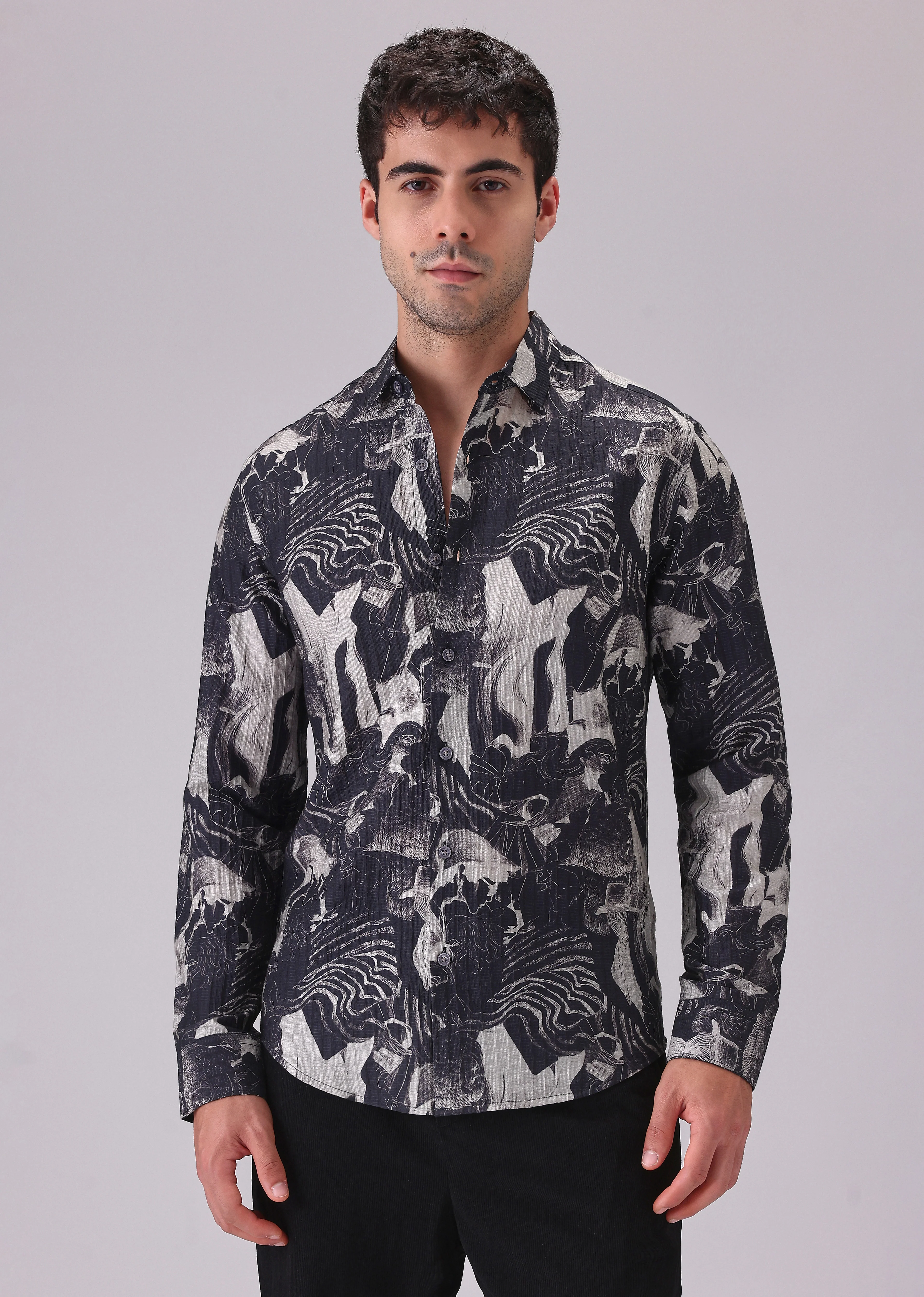 Ocean Drift Black Printed Shirt - Image 3