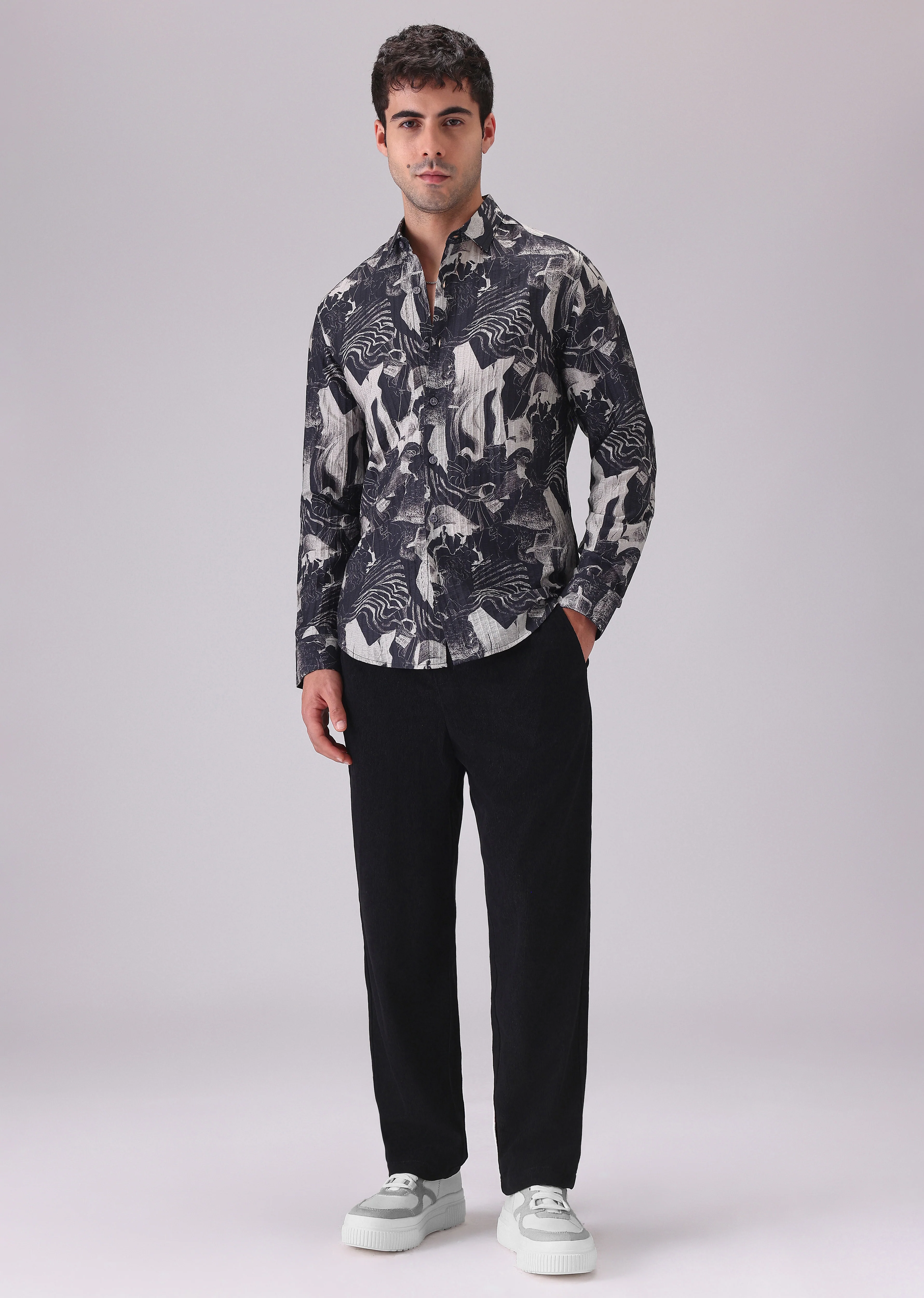 Ocean Drift Black Printed Shirt - Image 6