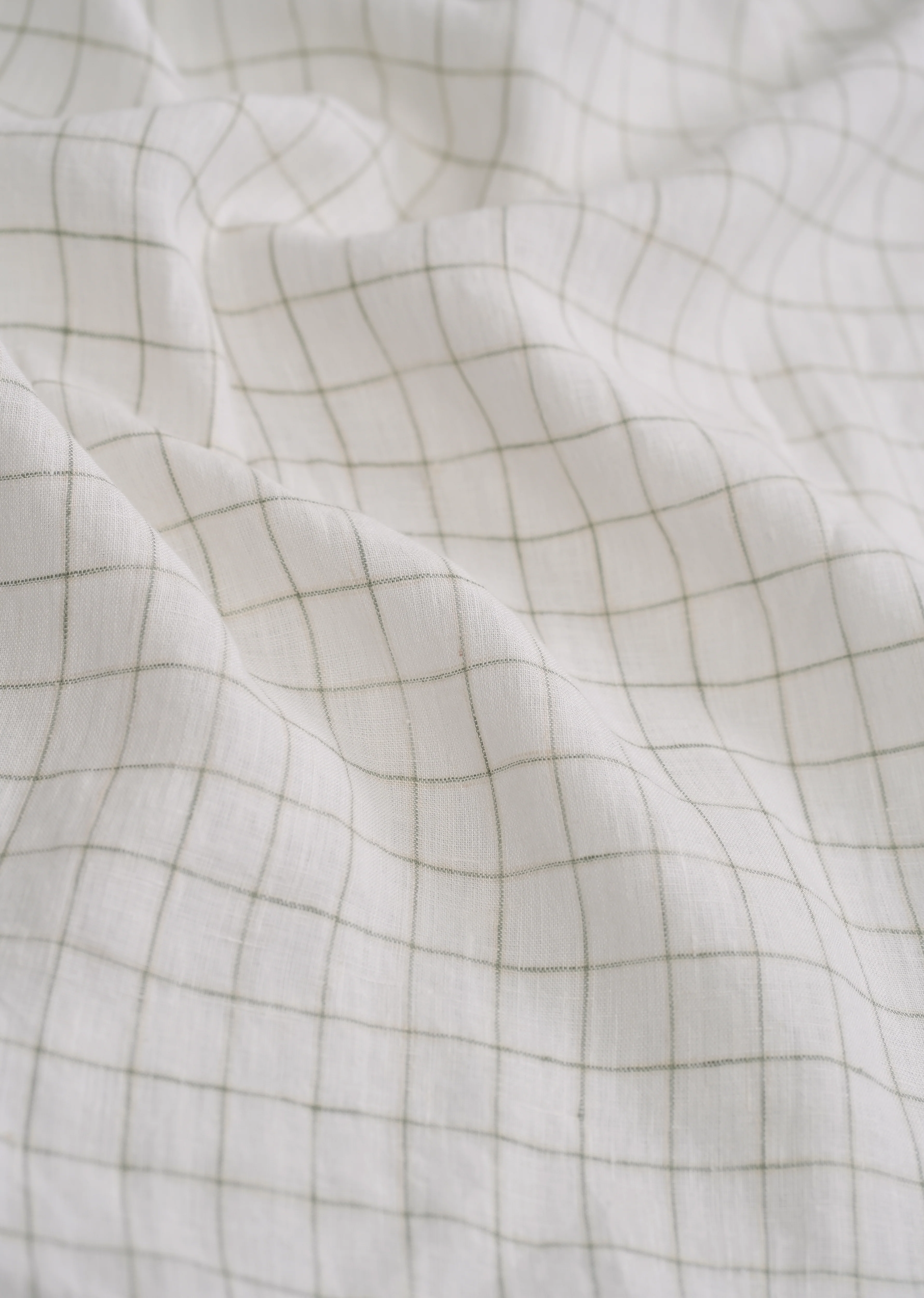 Off-White 100% Pure Linen Check Shirt - Image 3