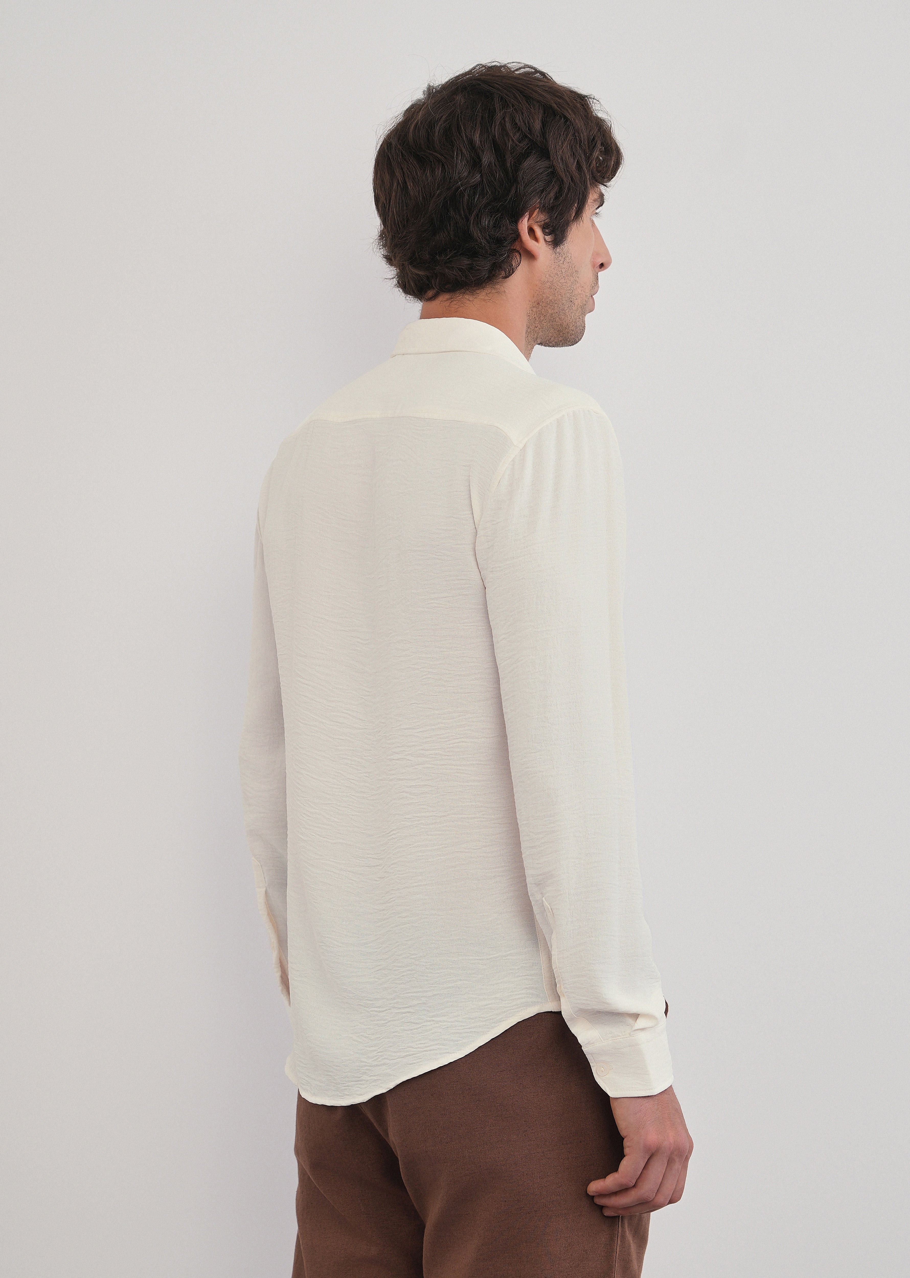 Off-White Artisan Embroidered Shirt - Image 3