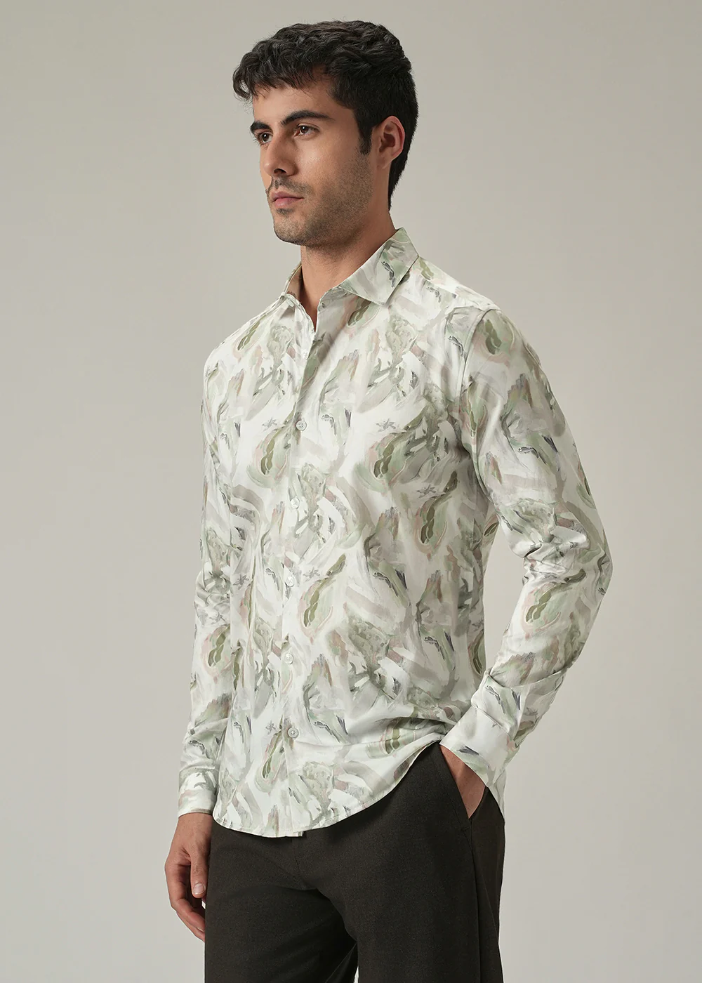 Off-White Brushstroke Print Shirt - Image 4