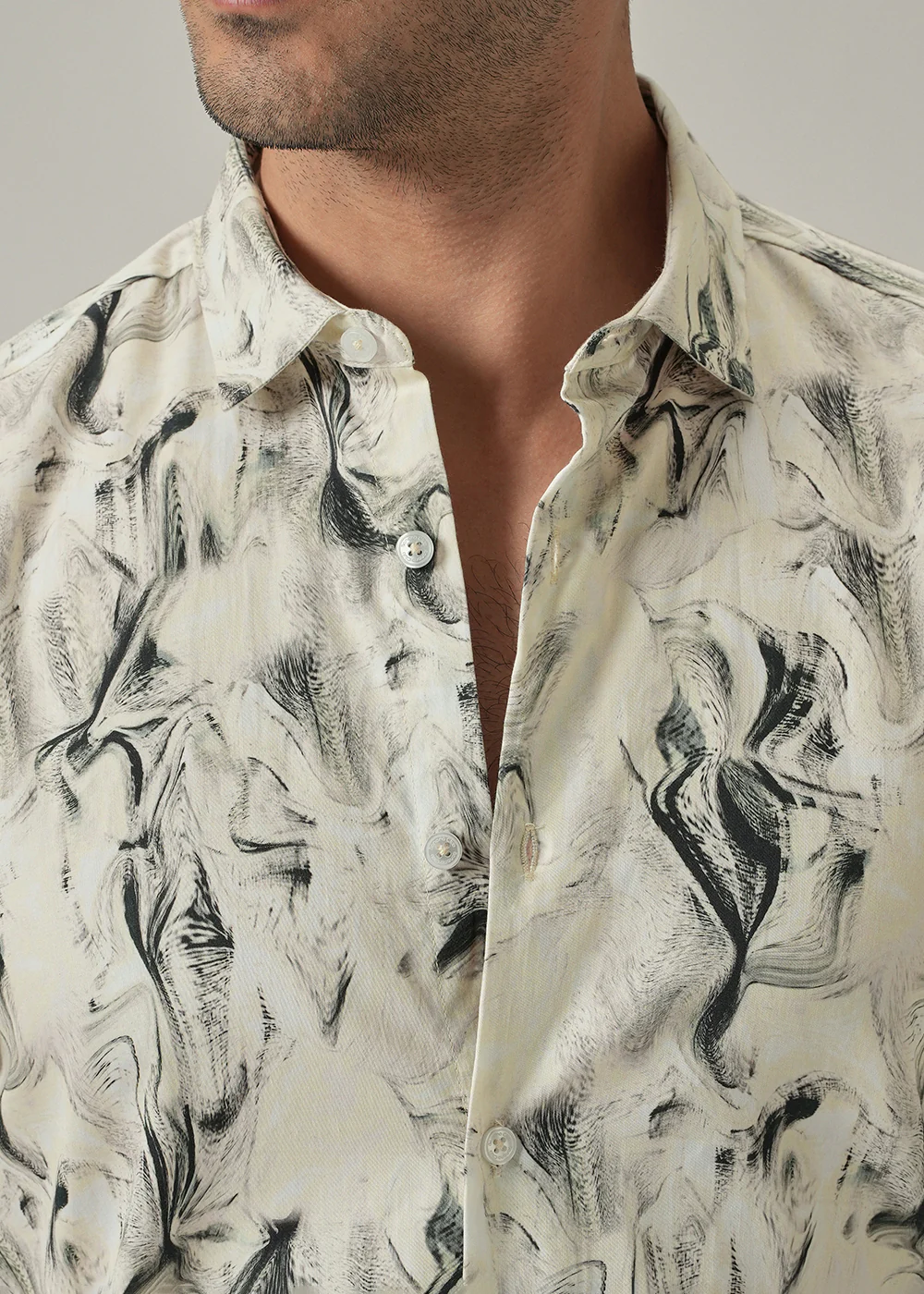 Off-White Marble Print Shirt - Image 5