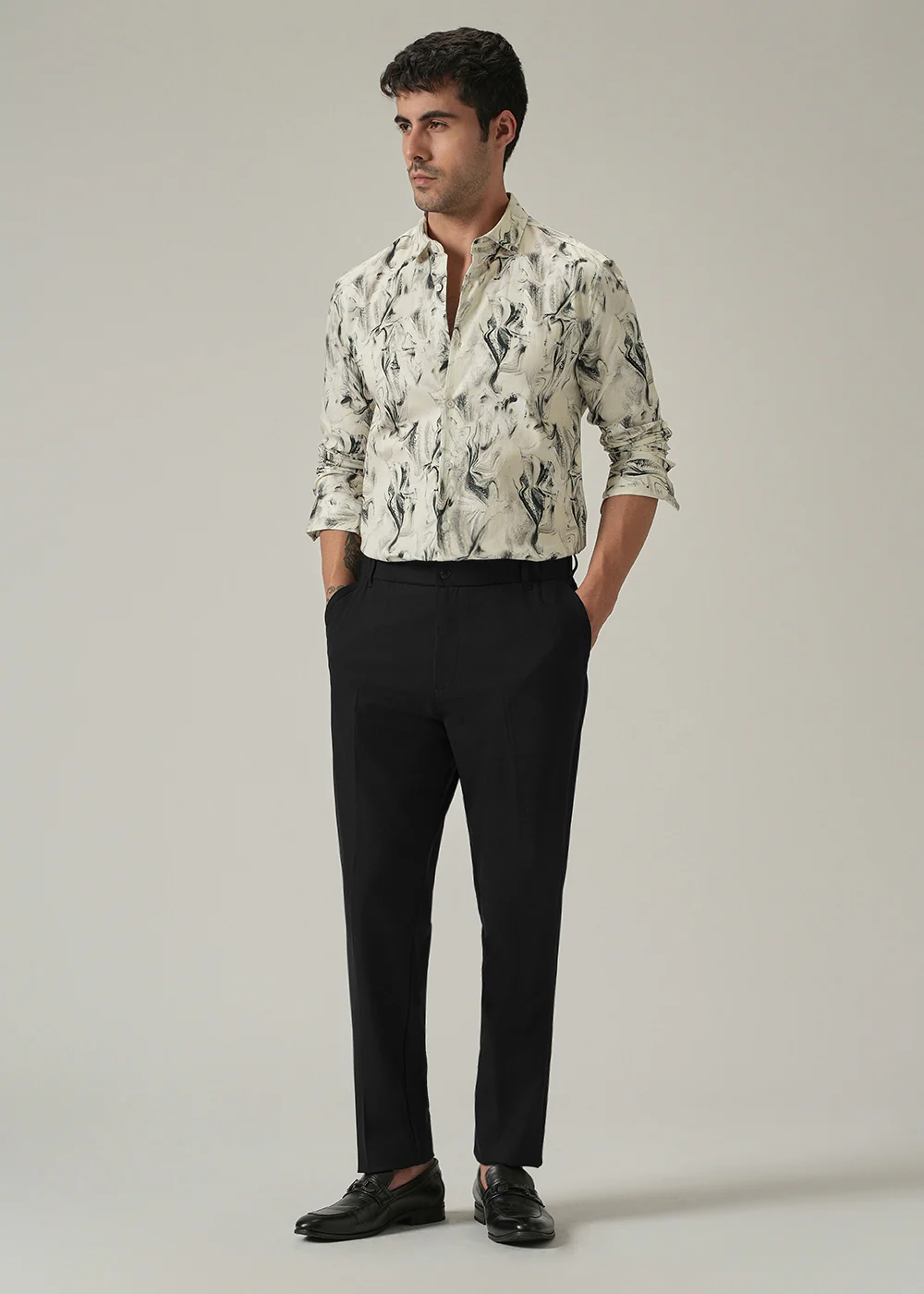 Off-White Marble Print Shirt - Image 6