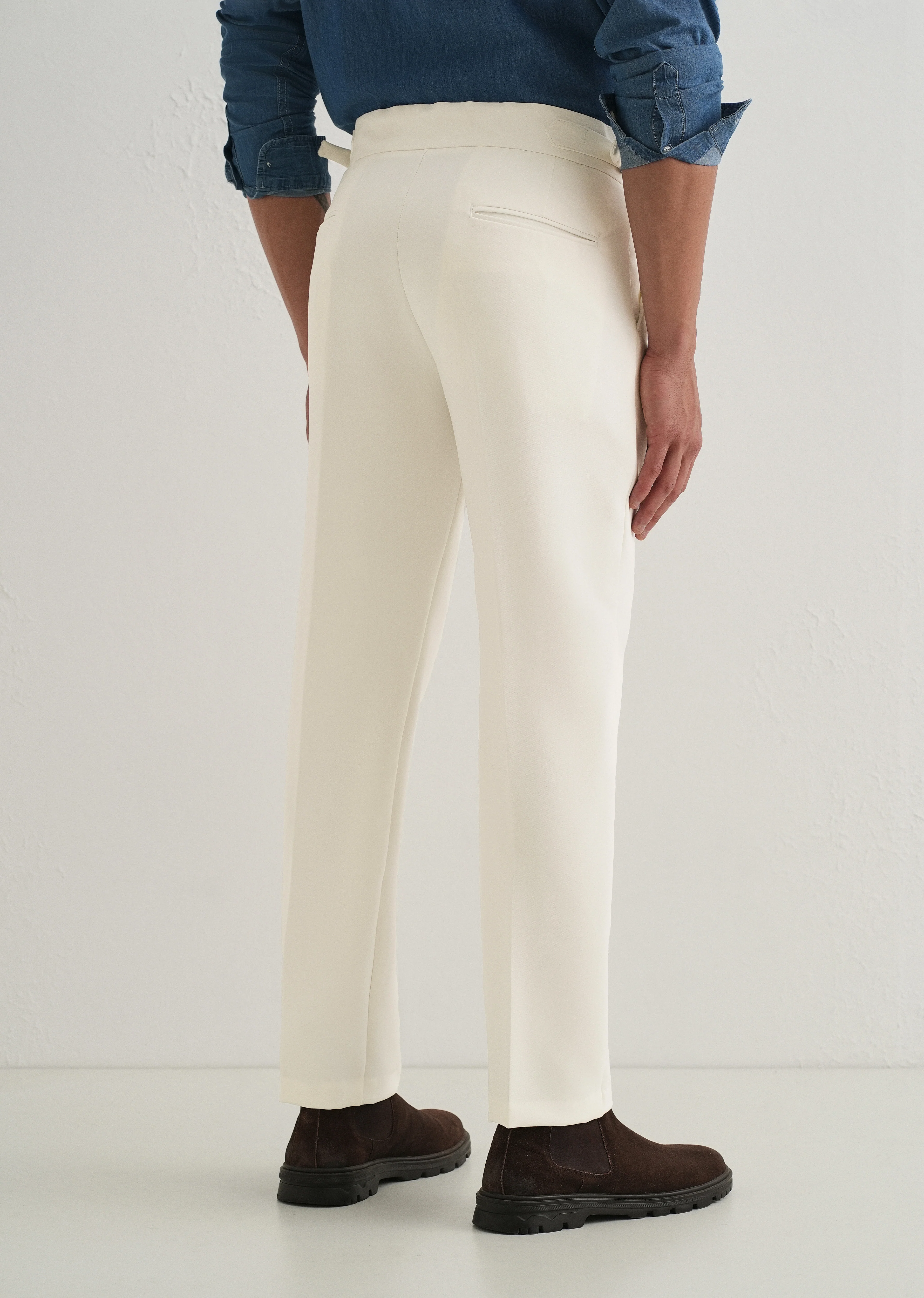 Off-White Pleated Gurkha Pant - Image 3