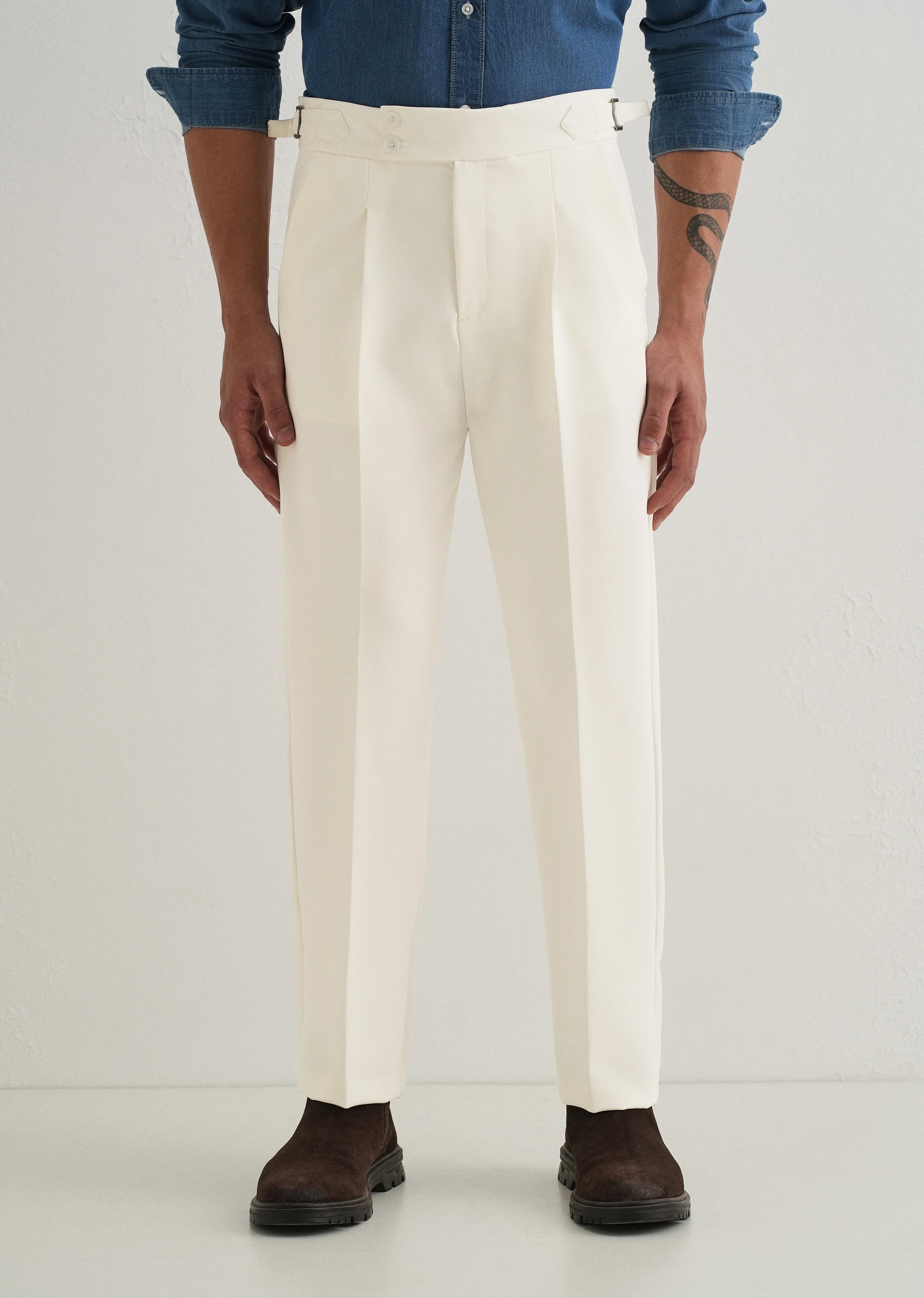 Off-White Pleated Gurkha Pant - Image 4