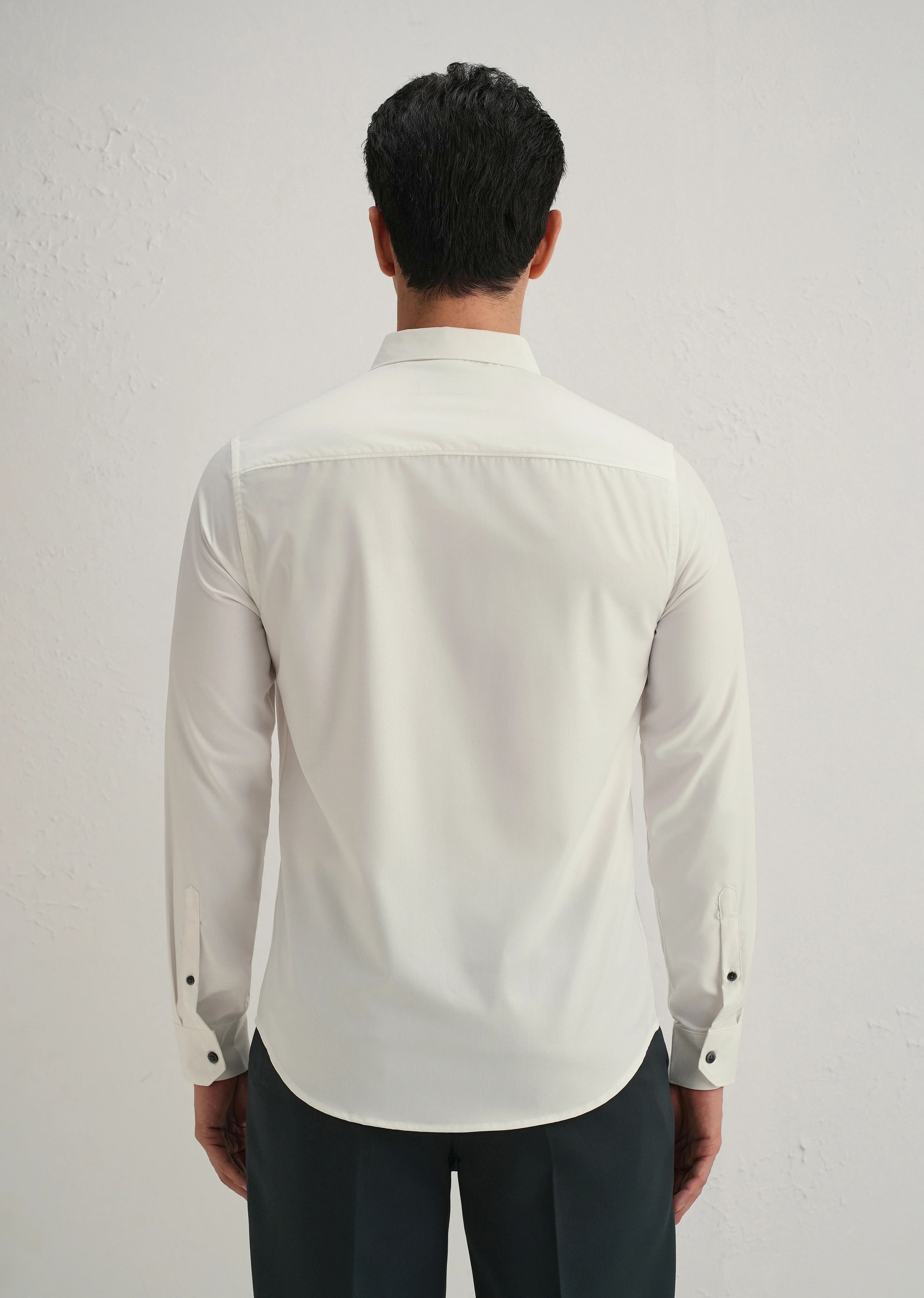 Off-White Stitchless Placket Premium Wrinkle-Free Shirt - Image 3