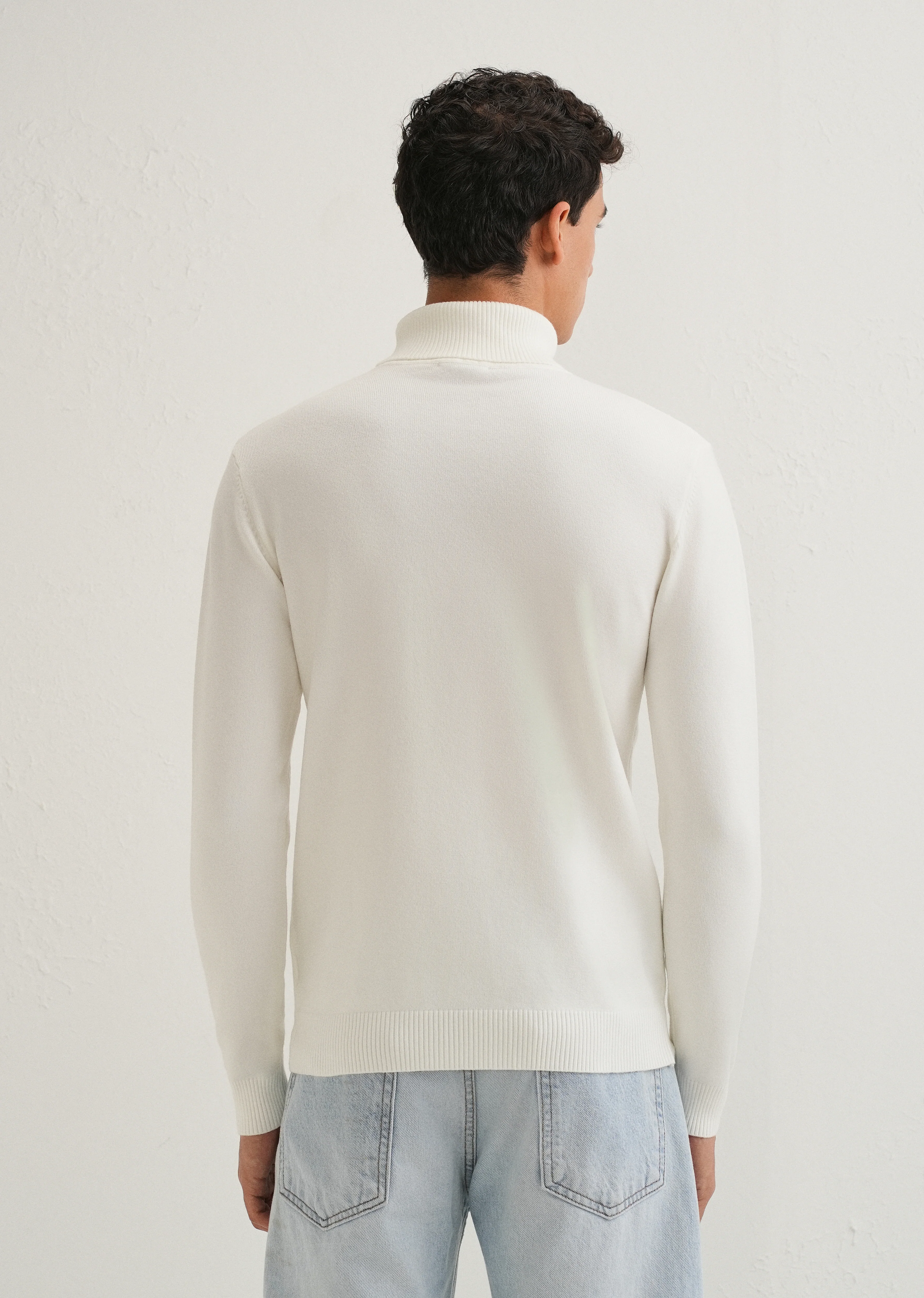Off White Turtle-Neck Sweater - Image 2
