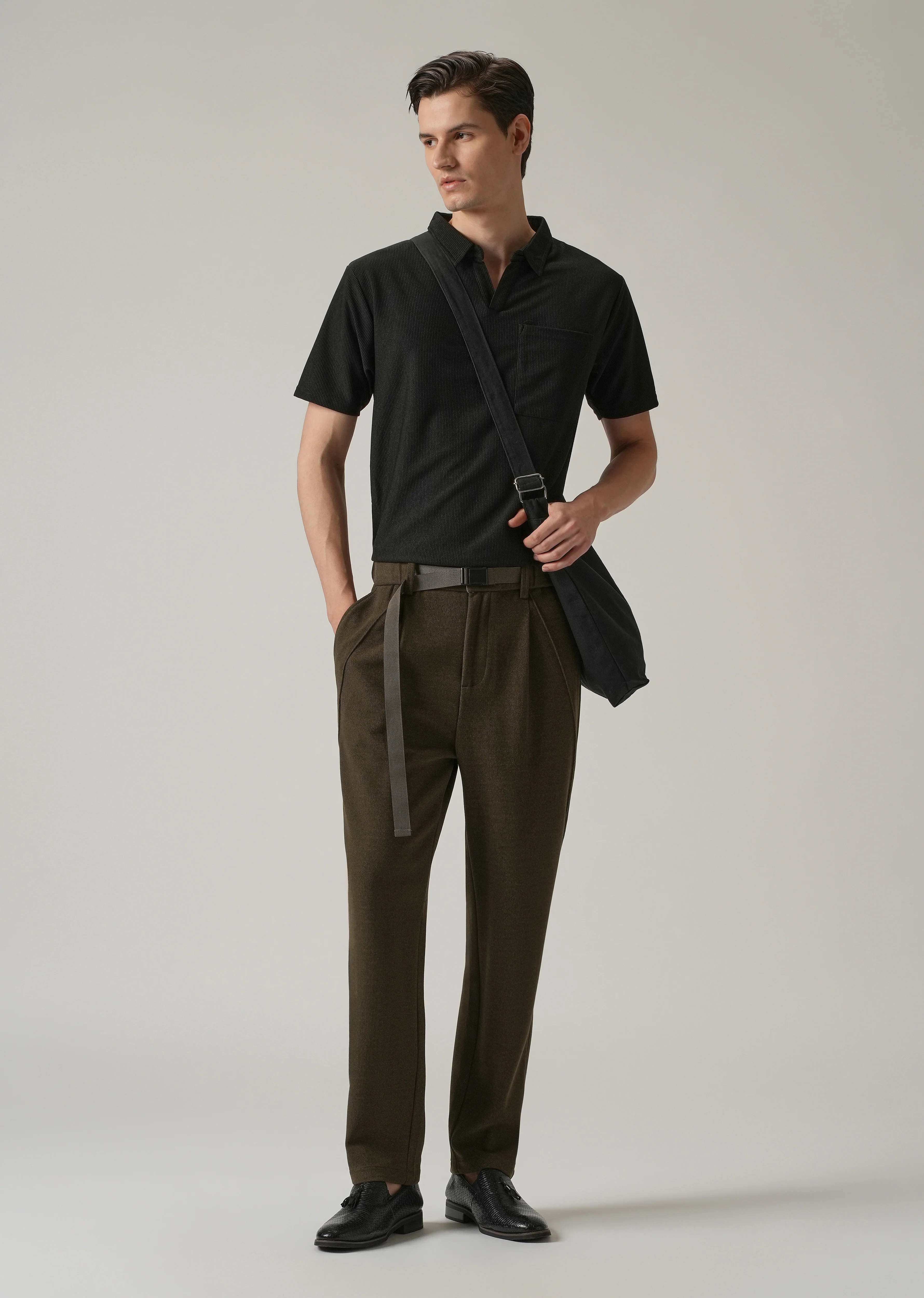 Olive Corduroy Relaxed Fit Pant - Image 6