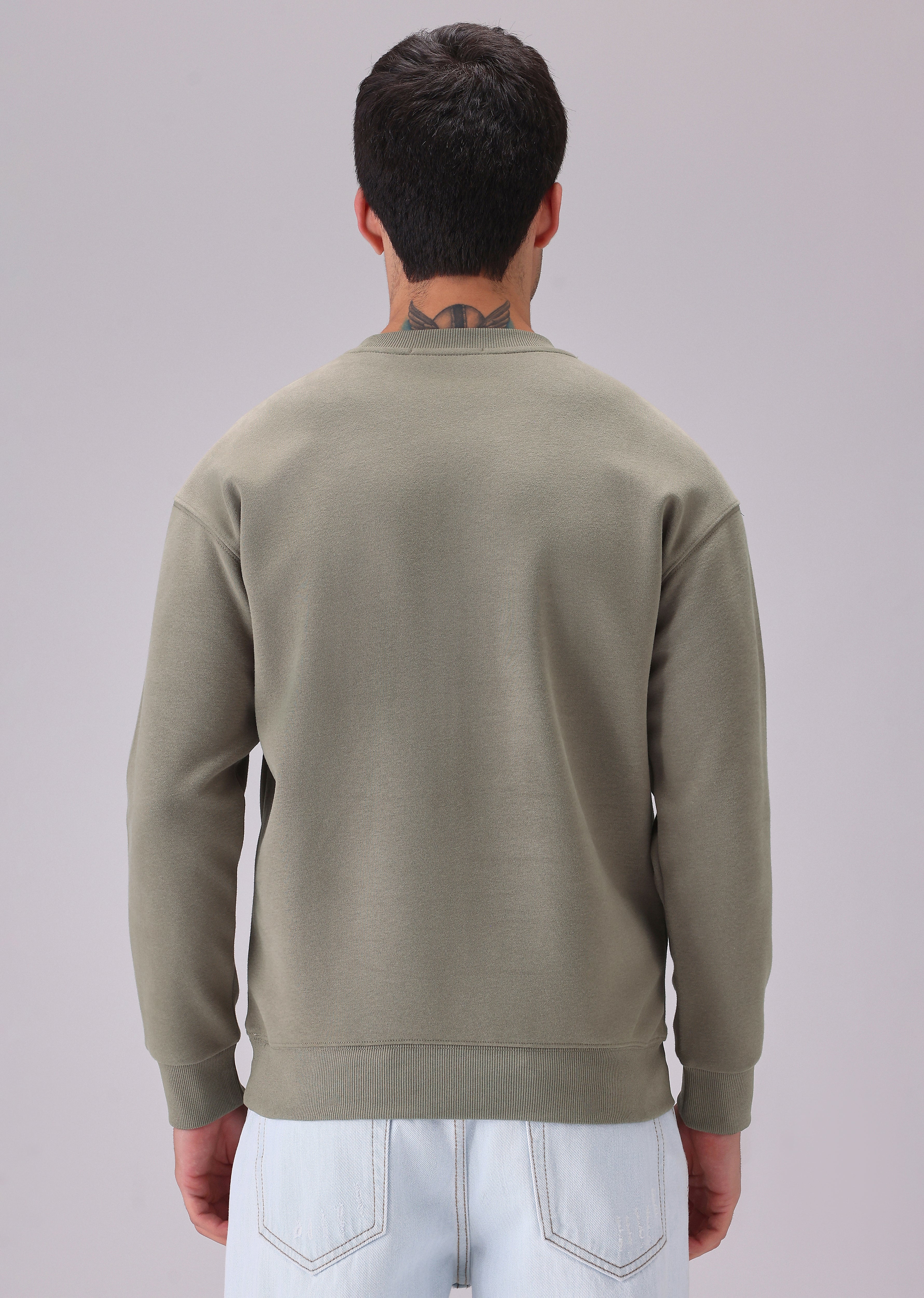 Olive Graphic Pocket Sweatshirt - Image 2