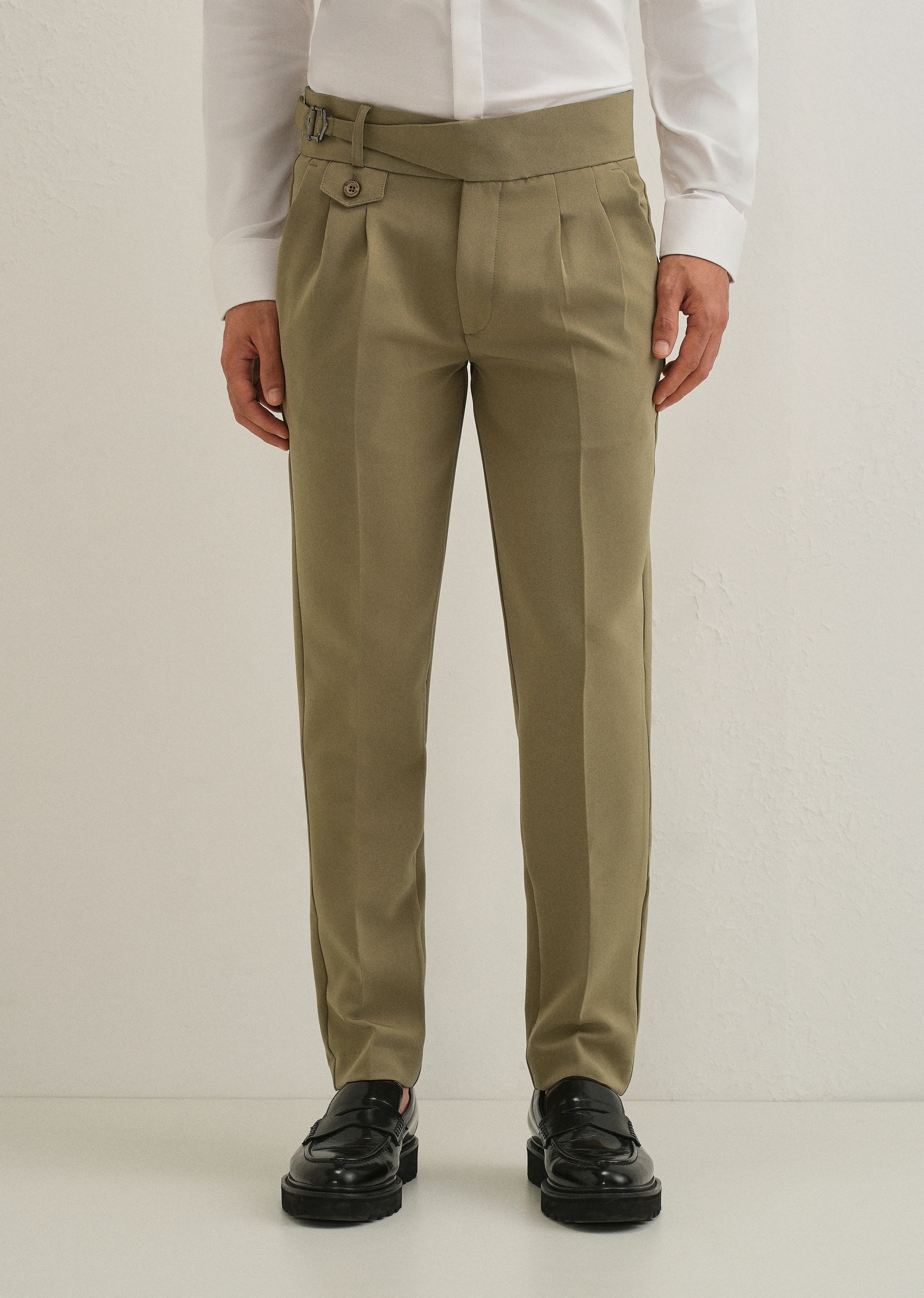 Olive Green Gurkha Pant - Image 3