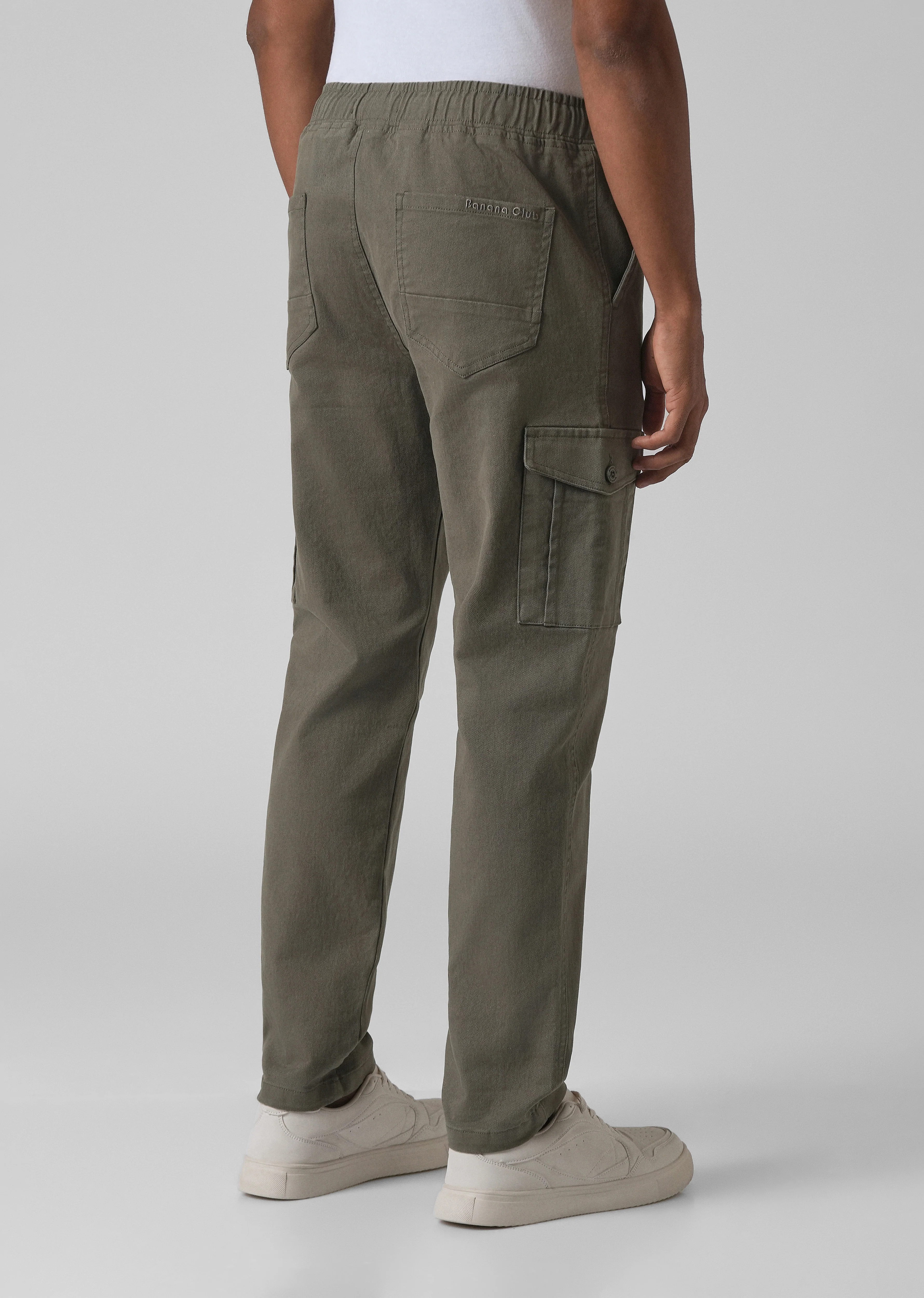 Olive Green Regular Fit Cargo Pant - Image 4