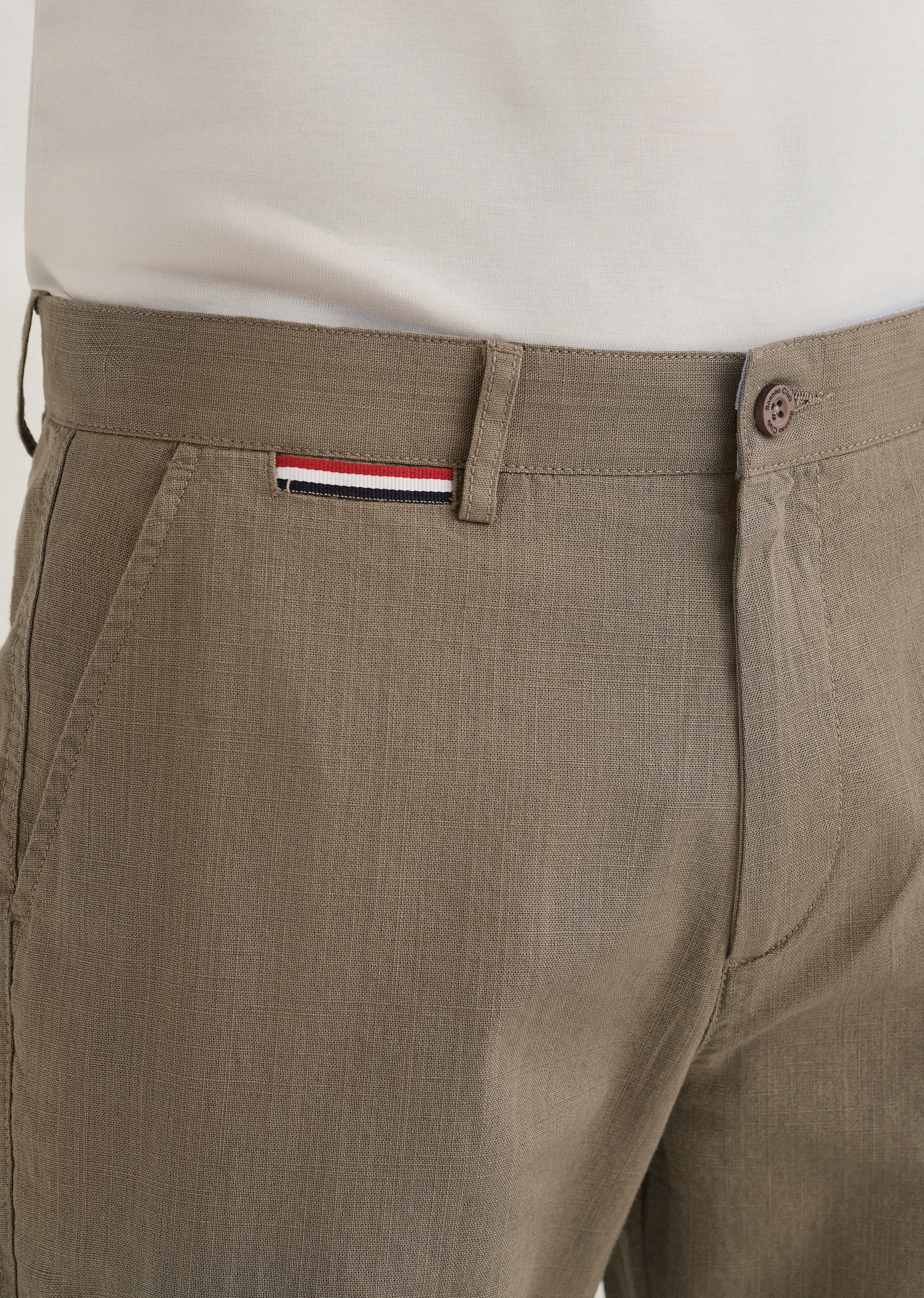 Olive Linen Trouser - Image 2