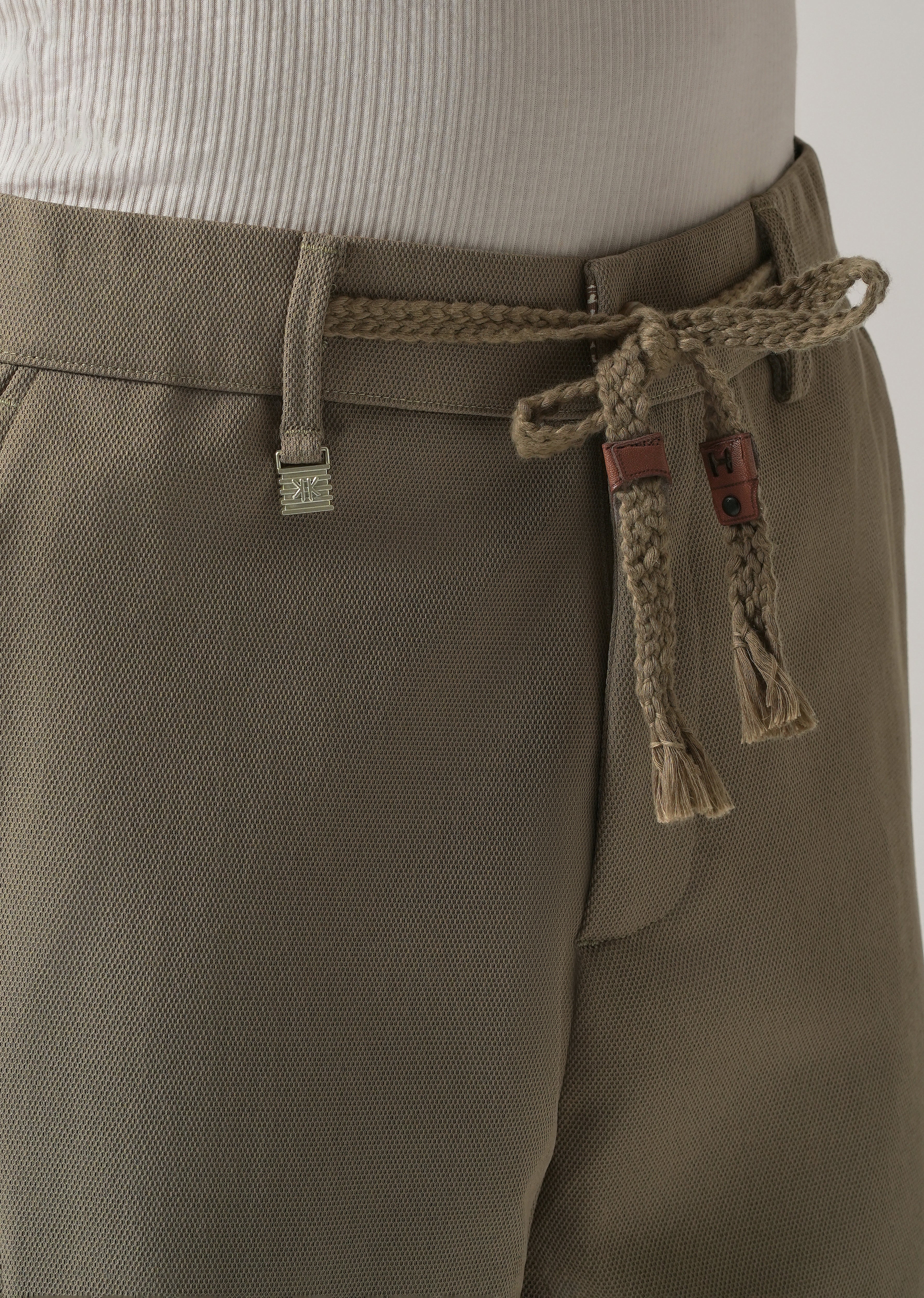 Olive Relaxed Fit Tie Waist Pant - Image 5