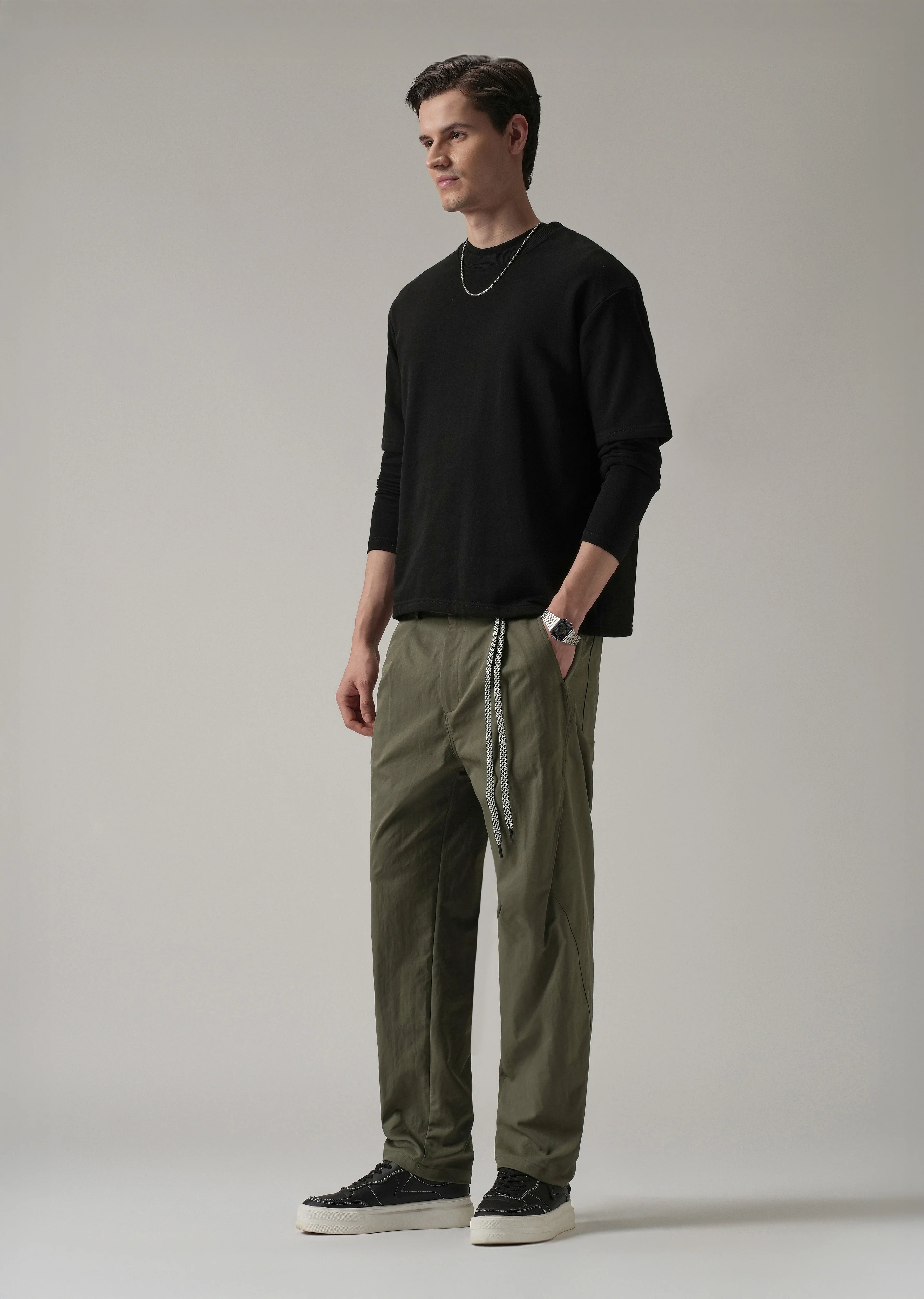 Olive Stone Wash Pant - Image 6