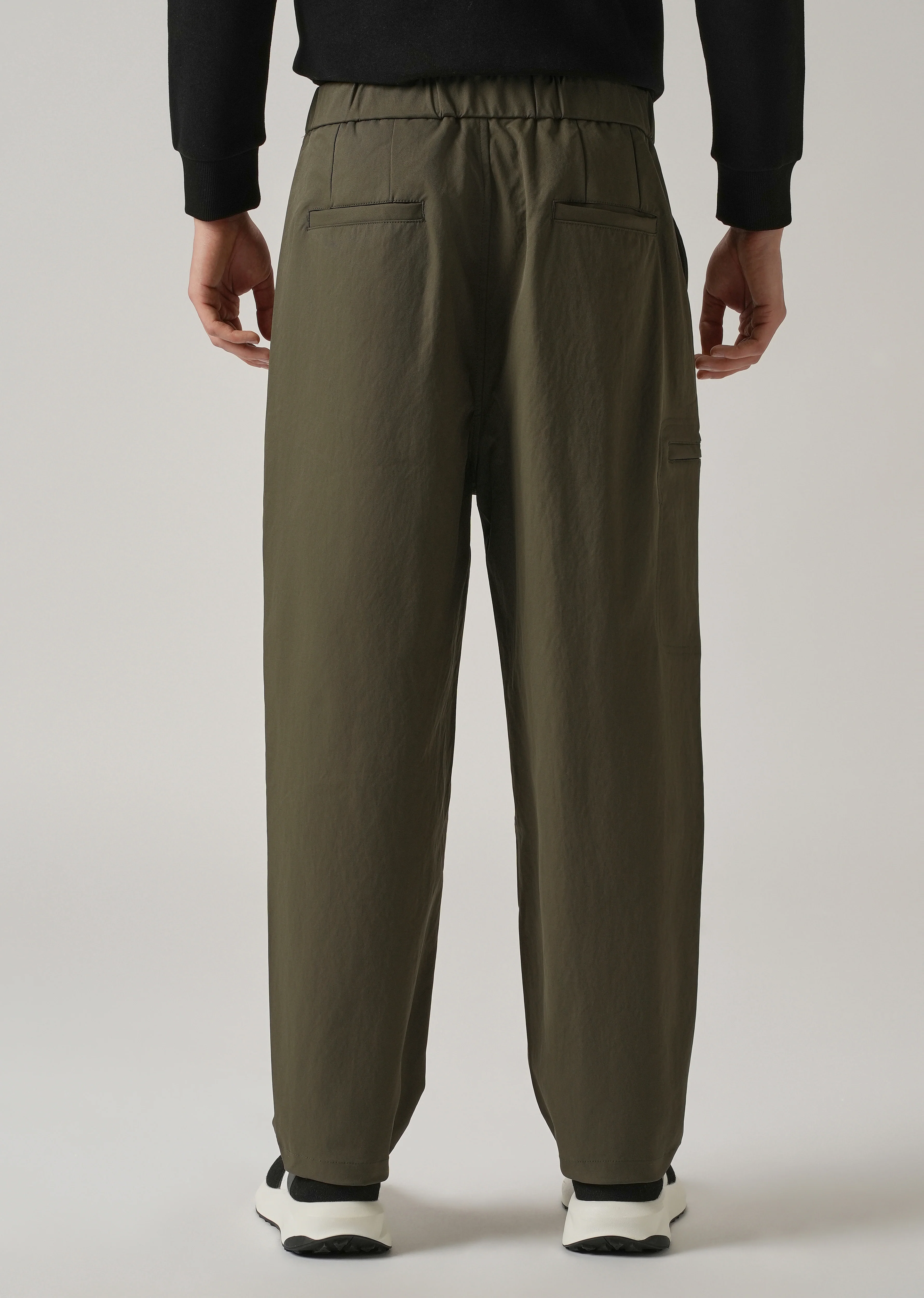 Olive Twill Belt Relaxed Fit Pant - Image 2