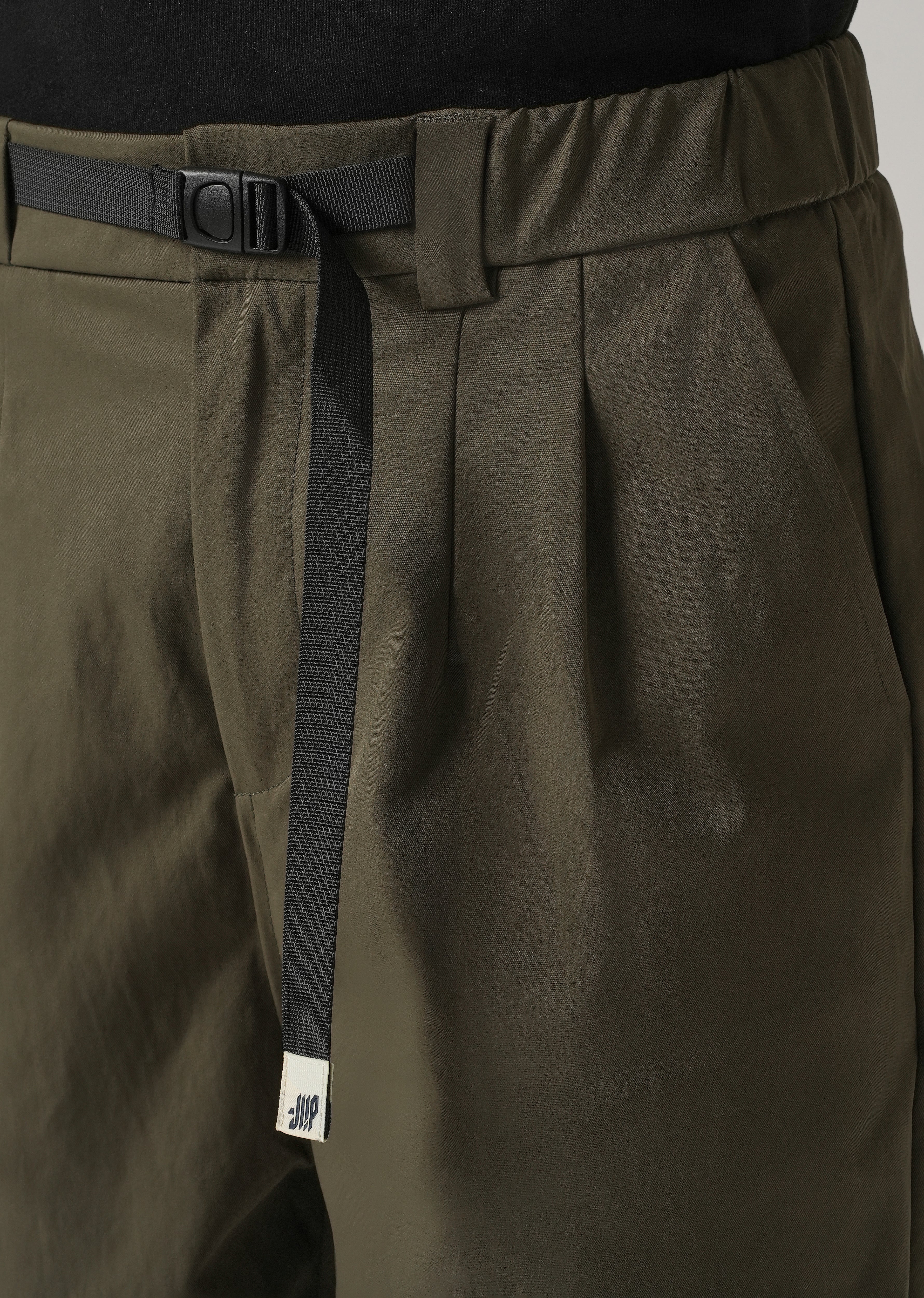 Olive Twill Belt Relaxed Fit Pant - Image 5