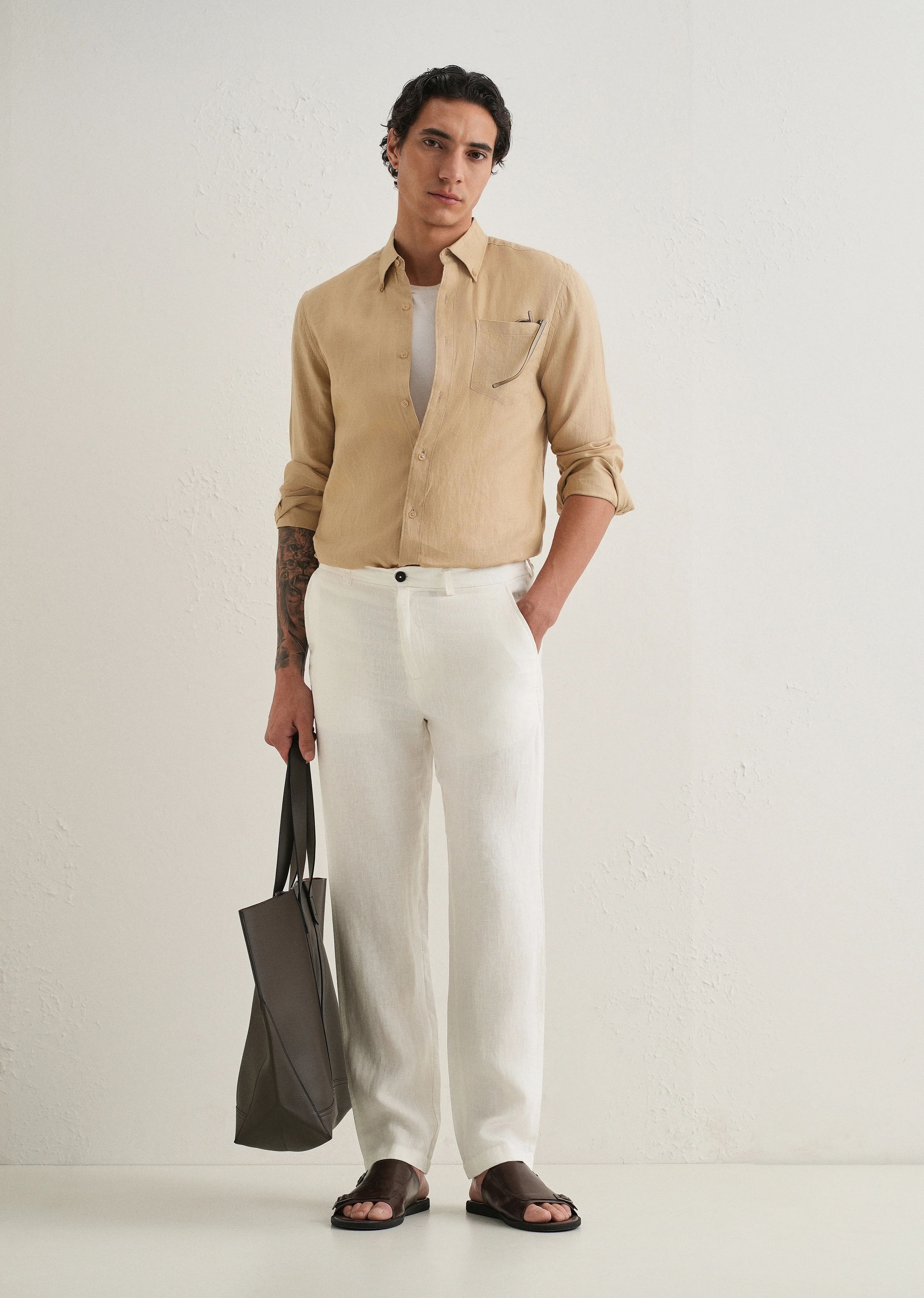 Opal White Linen Pant - Image 6