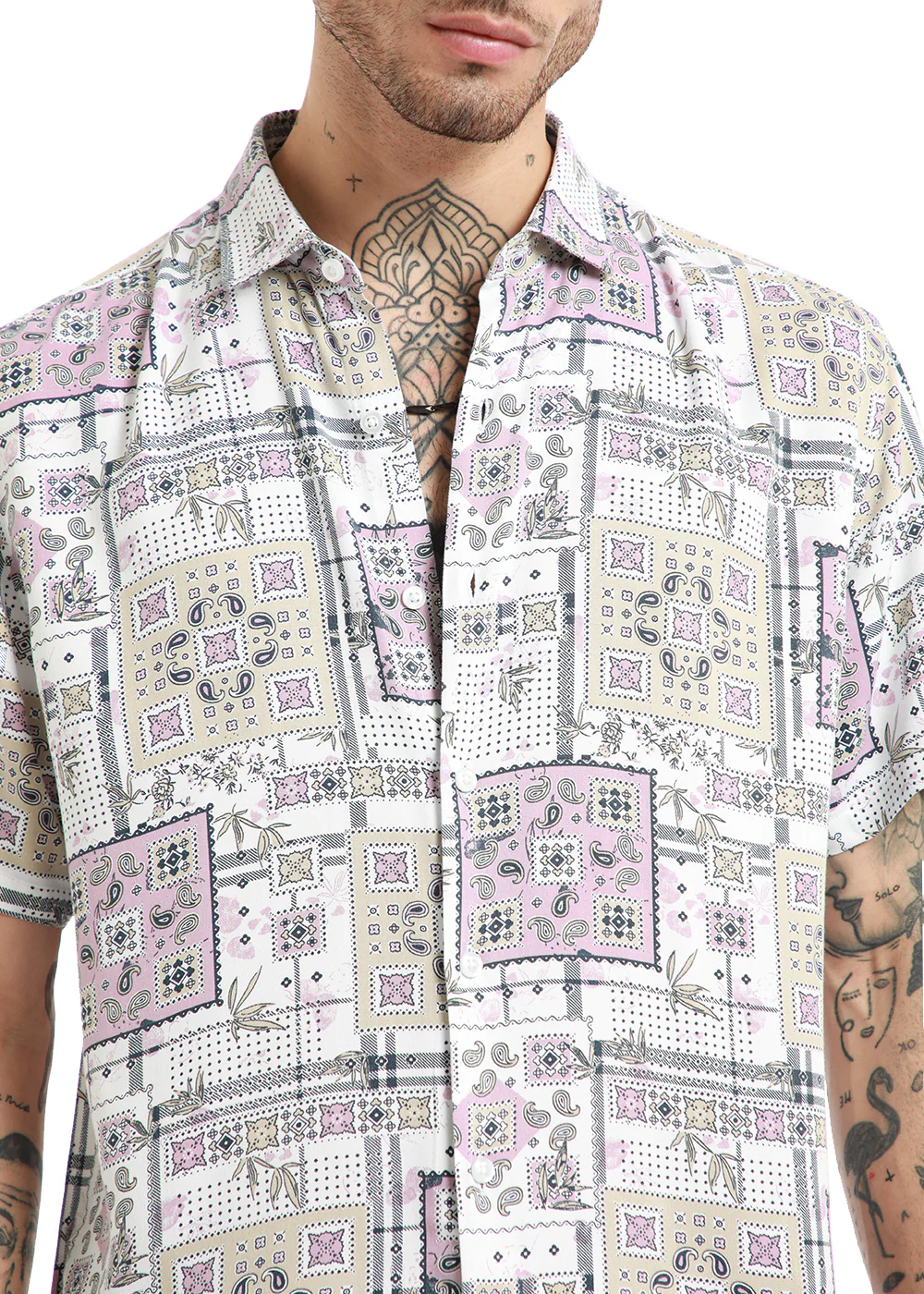 Opaque print half sleeve shirt - Image 2