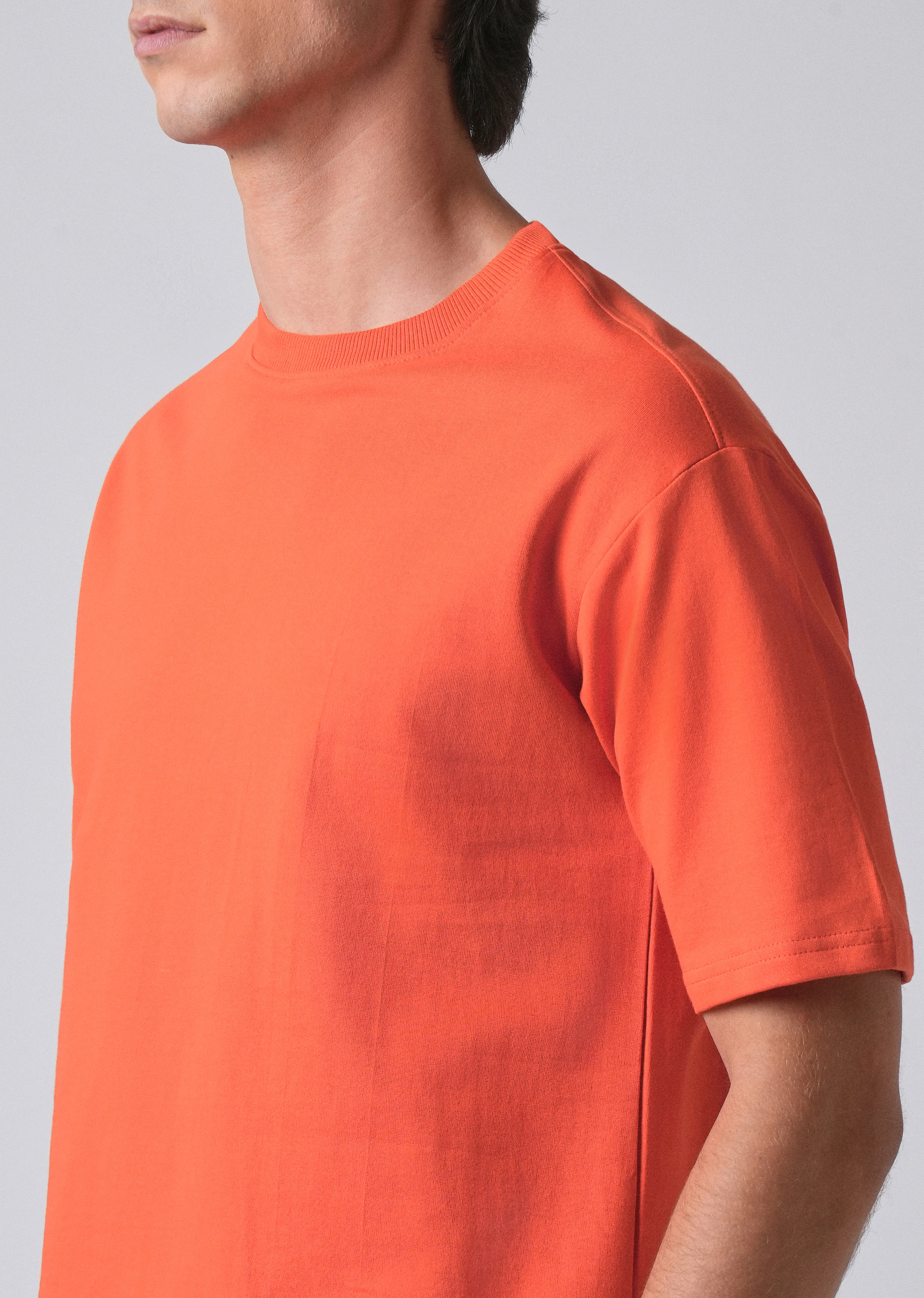 Orange Basic Relaxed Fit T-shirt - Image 5
