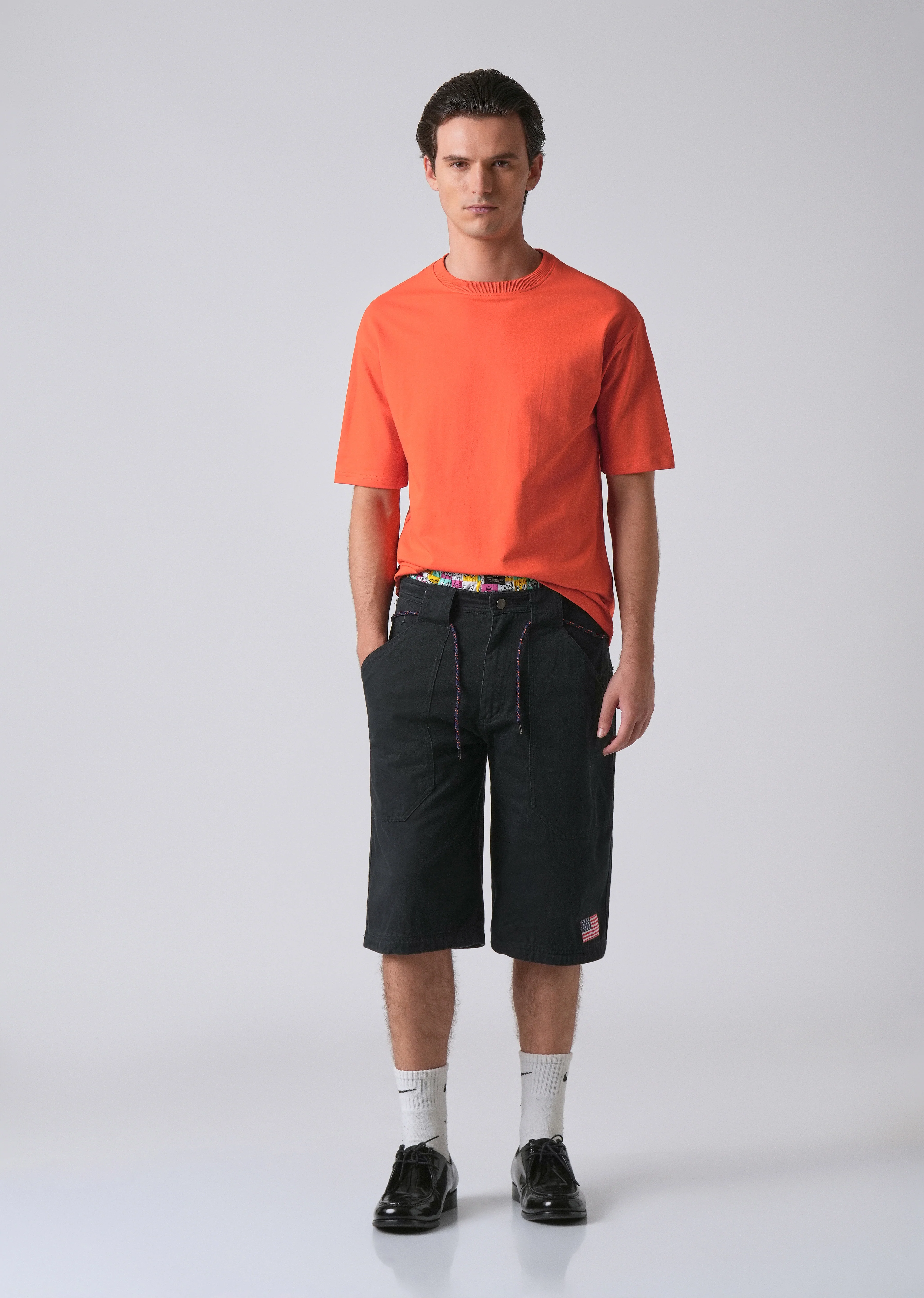 Orange Basic Relaxed Fit T-shirt - Image 6