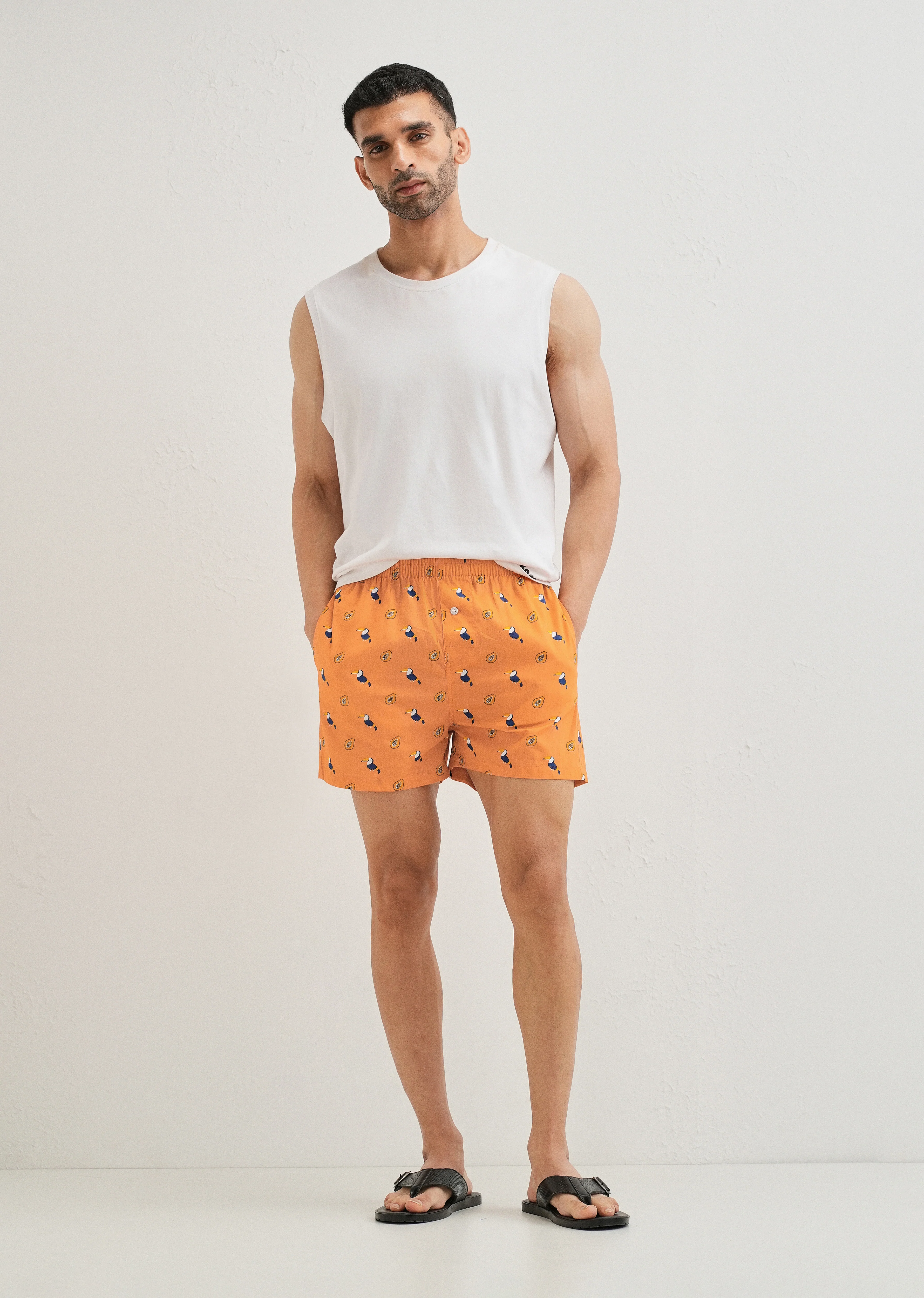 Orange Hornbill Printed Boxer - Image 6