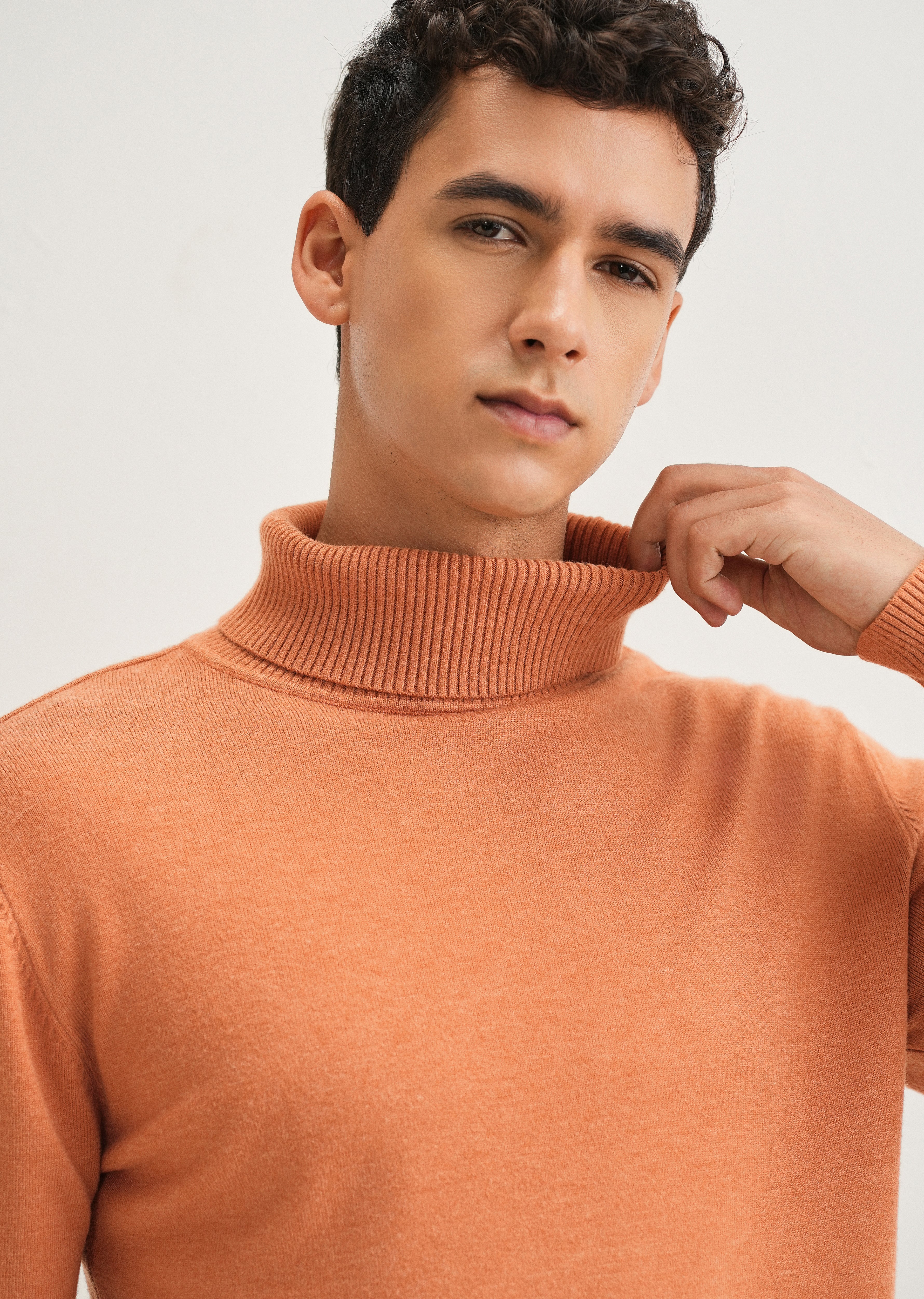Orange Turtle-Neck Sweater - Image 5